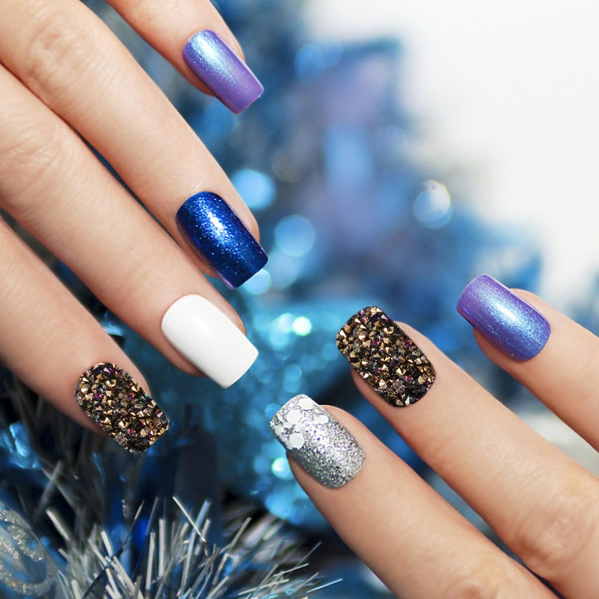 Стрази для нігтів 4 упаковки по 5760 штук Срібні, фото №5