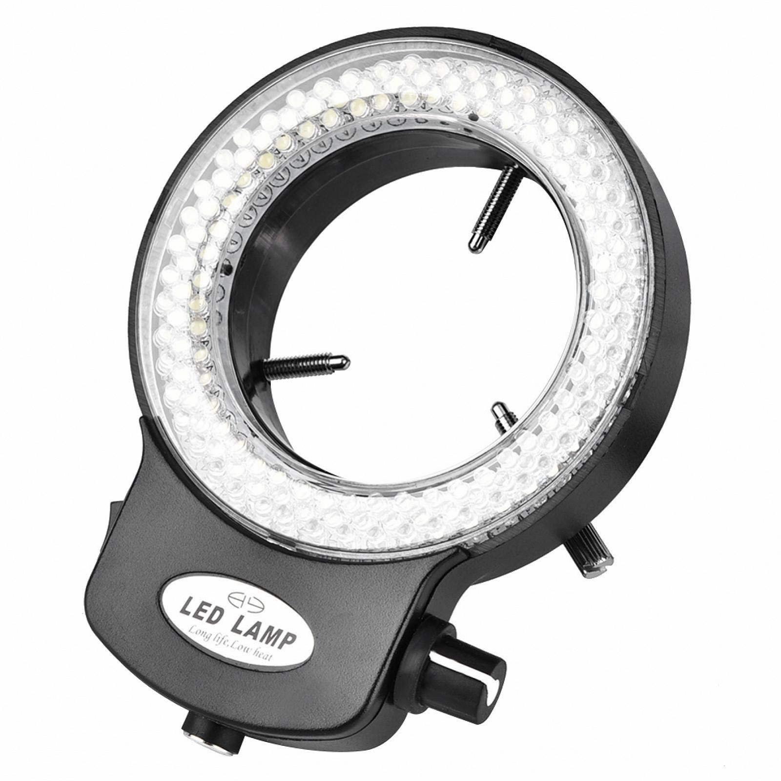 Камера для мікроскопа LED Akozon 144 LEDs 4.5W Кільцева лампа Регульована яскравість 64мм Аксесуари для мікроскопа Чорний, фото №7