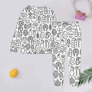 Піжама для розмальовування дитяча DIY розмальована вручну synthetic.ua - Фото 1