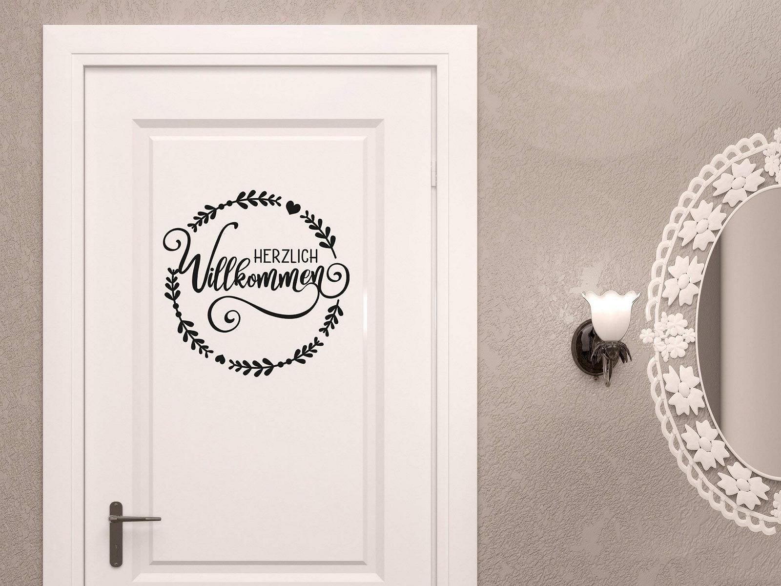 Наклейка на стіну GRAZDesign Herzlich Willkommen mit Kranz, фото №5 Наклейка на стіну GRAZDesign Herzlich Willkommen mit Kranz, фото №5
