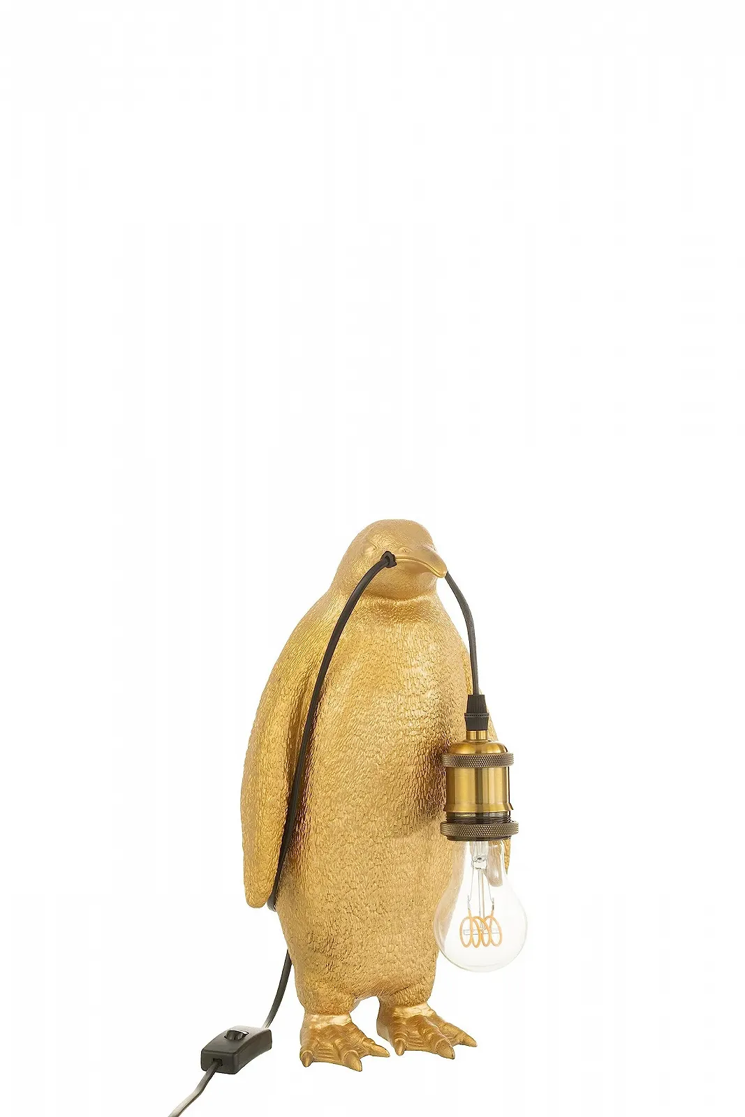 Настільна лампа J-Line Penguin Полірезин Маленька Золота, фото №1