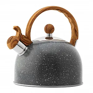 Чайник з нержавіючої сталі Чорний з дерев'яною ручкою 2.5 л - Фото 1