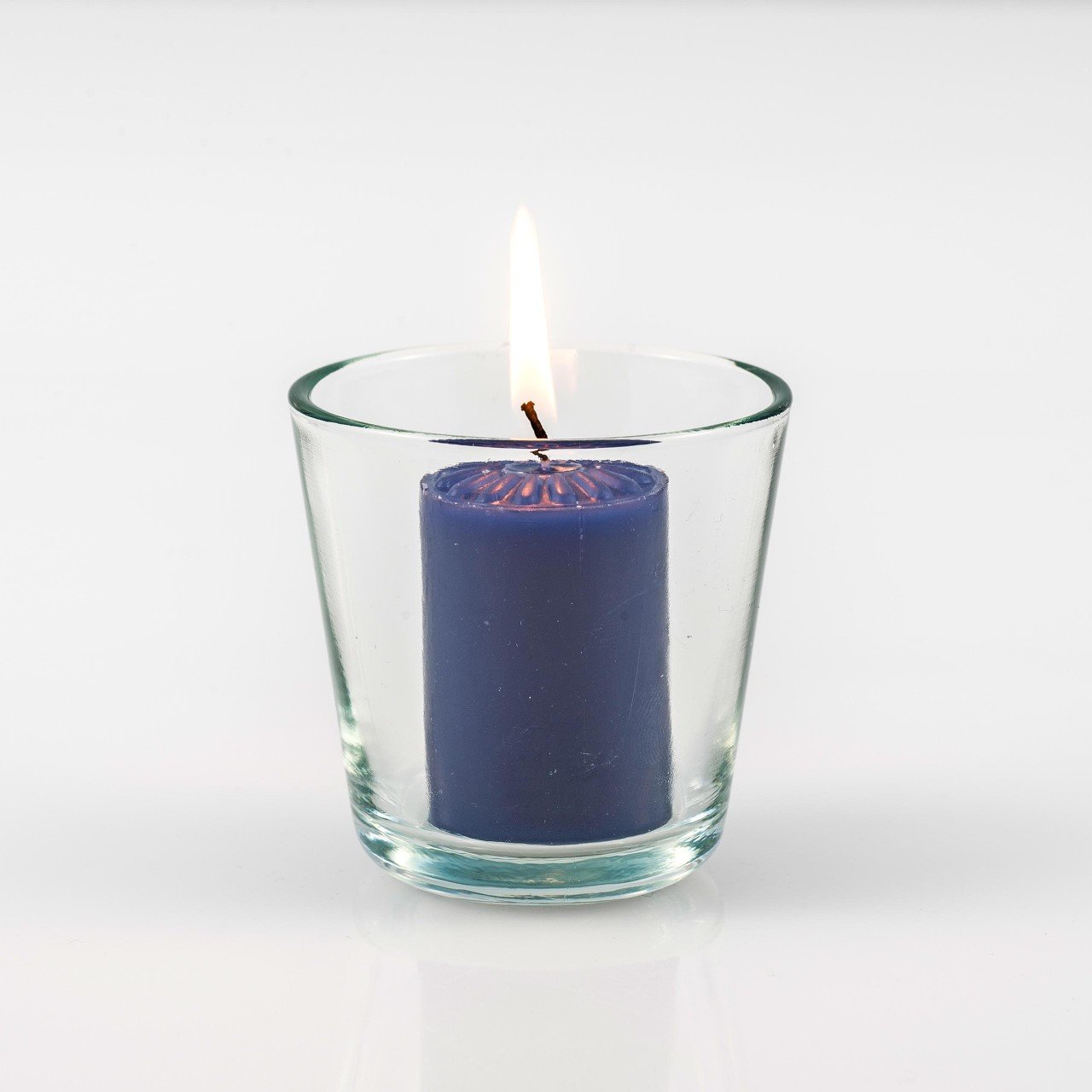 Набір з 12 свічників Тричкова форма 7,5 x 5,5 x 7,5 см прозорий, фото №2