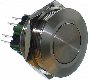 Кнопка антивандальна VJ Parts d34mm стрижка 30mm h32mm 4 контакту - Фото 1