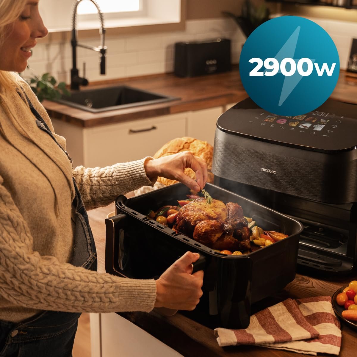 Мультипечь Cecotec Cecofry & Grill Smokin' 10000 10 л 2200 Вт Гриль Коптильня 40-200°C 10 меню, фото №9 Мультипечь Cecotec Cecofry & Grill Smokin' 10000 10 л 2200 Вт Гриль Коптильня 40-200°C 10 меню, фото №9