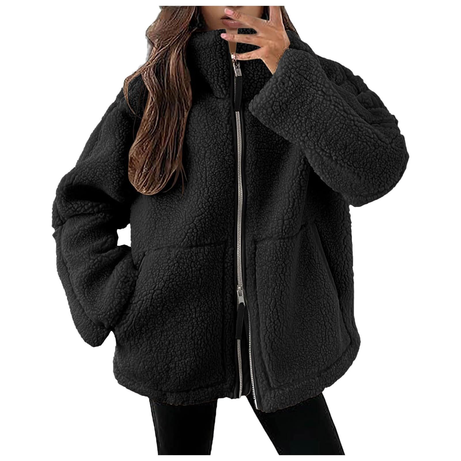 Куртка Teddy Fleece Женская Теплая Зимняя Куртка Teddy Fleece с Карманами на Молнии Зимнее Пальто Плюшевая Куртка, фото №1