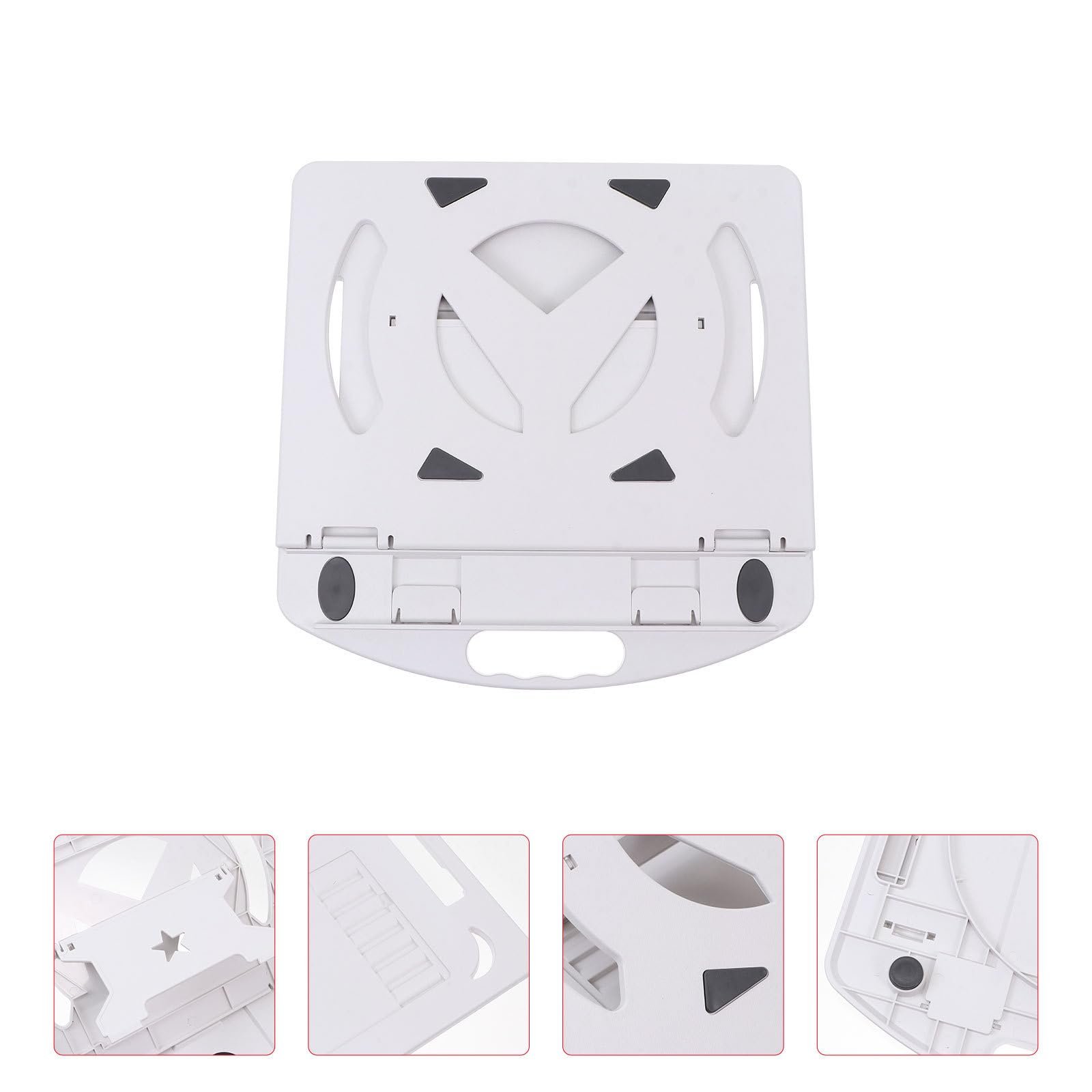 Подставка для ноутбука Вращающаяся Белая с поднятой полкой и функцией охлаждения, стабильная подставка и улучшенная циркуляция воздуха для комфортной работы, фото №3 Подставка для ноутбука Вращающаяся Белая с поднятой полкой и функцией охлаждения, стабильная подставка и улучшенная циркуляция воздуха для комфортной работы, фото №3