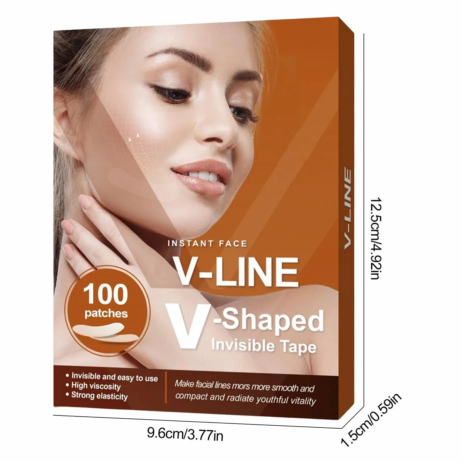 Стрічка для обличчя Faceling Invisible V Shape, прозора, для підтяжки підборіддя та щік, фото №6