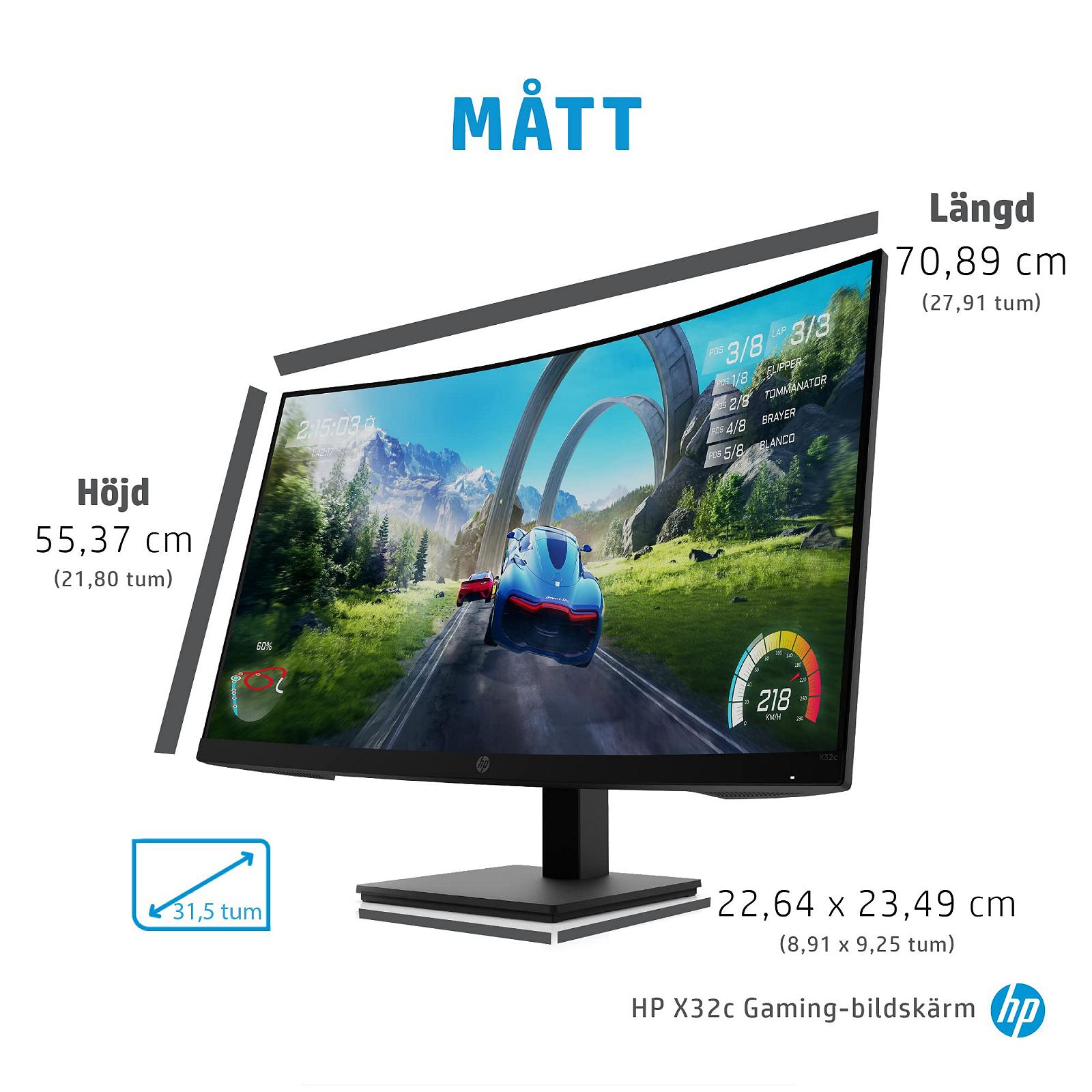 Монітор HP X32c FHD Gaming, фото №3