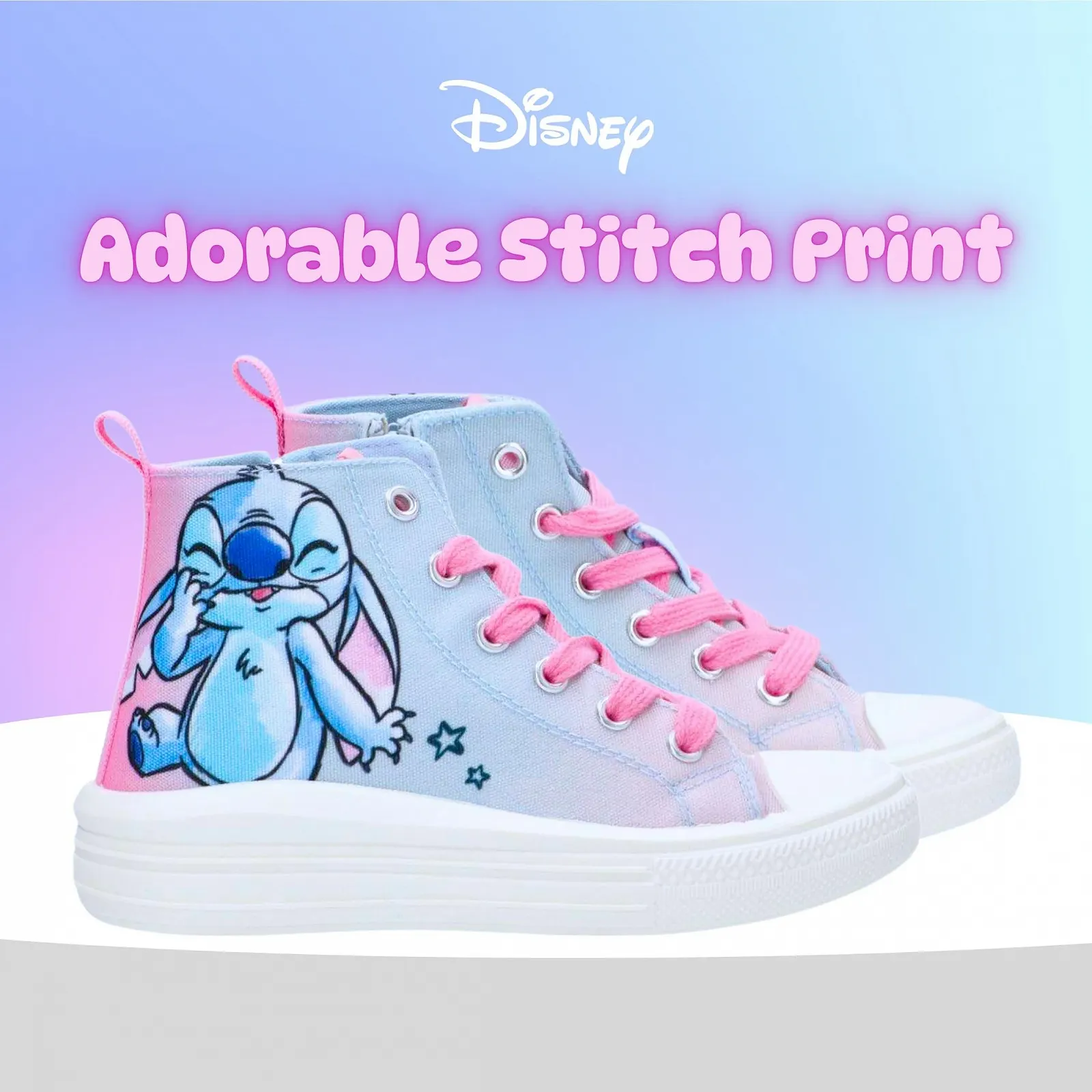 Кроссовки Disney Stitch для девочек на толстой подошве, с подарочной коробкой, размеры от 30 до 35, фото №8
