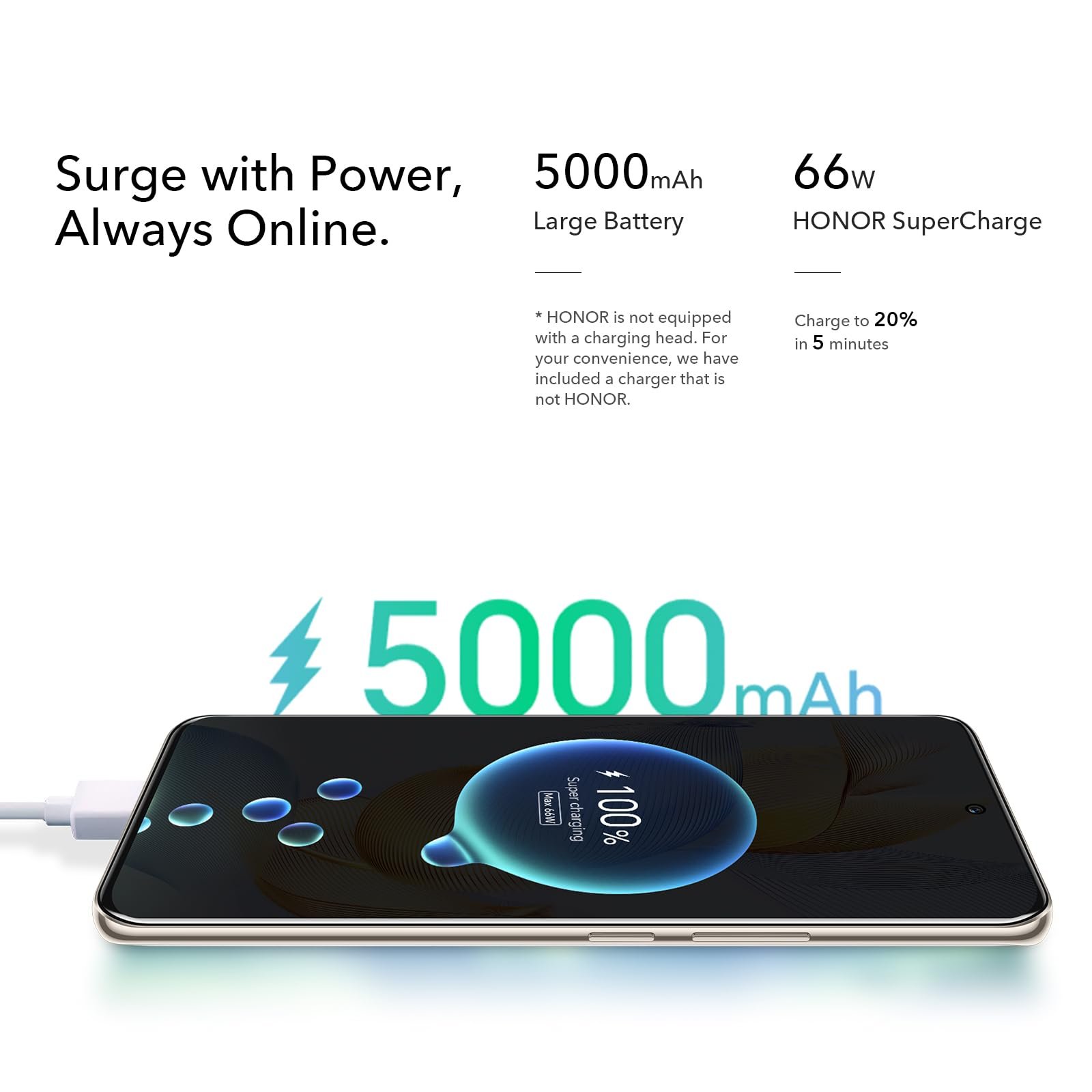Смартфон HONOR 90 5G 12GB/512GB AMOLED 6.7" 120Гц 200Мп Android 13 Dual SIM NFC (Без зарядного устройства) Green, фото №7
