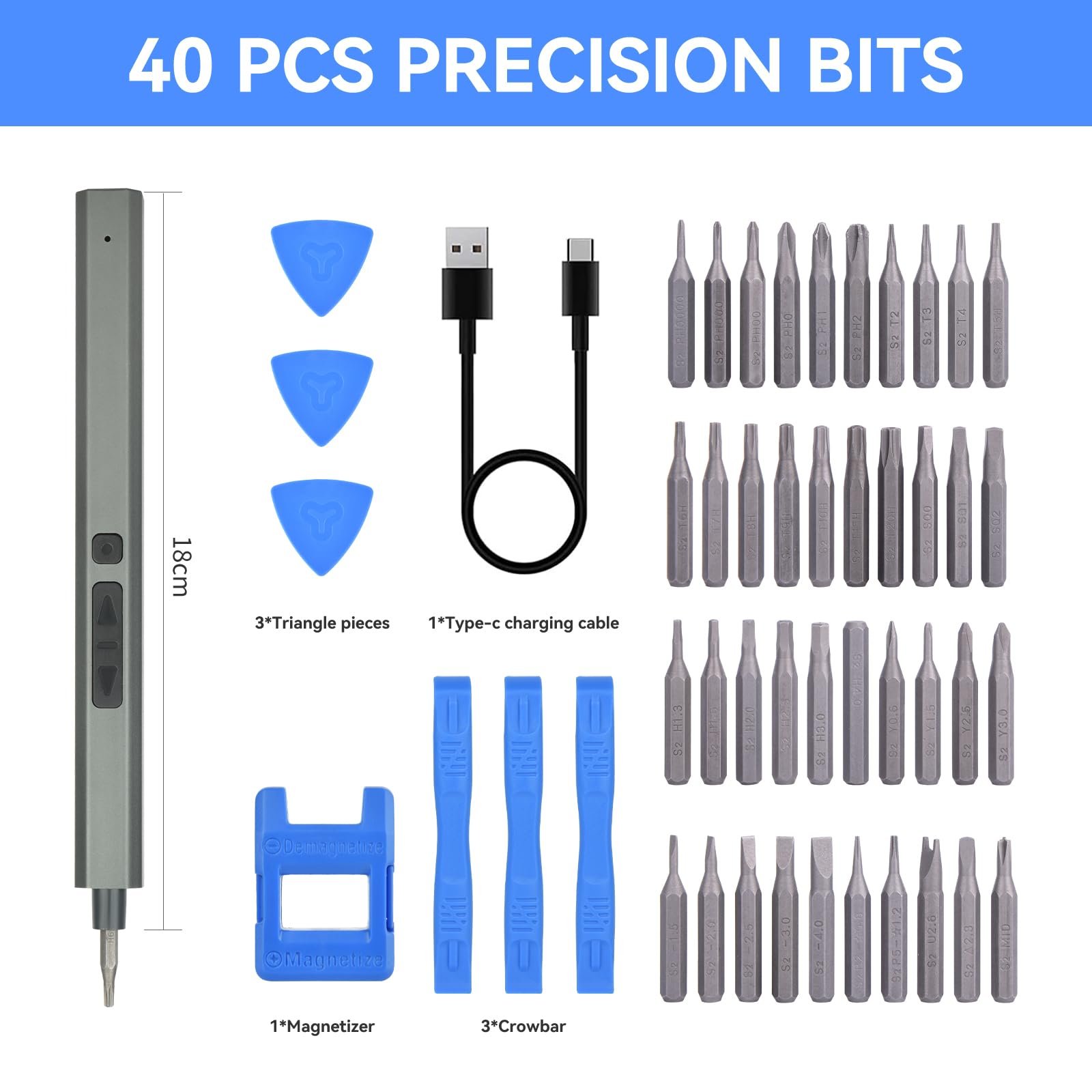 Електрична викрутка набір Precision 51-в-1, фото №3