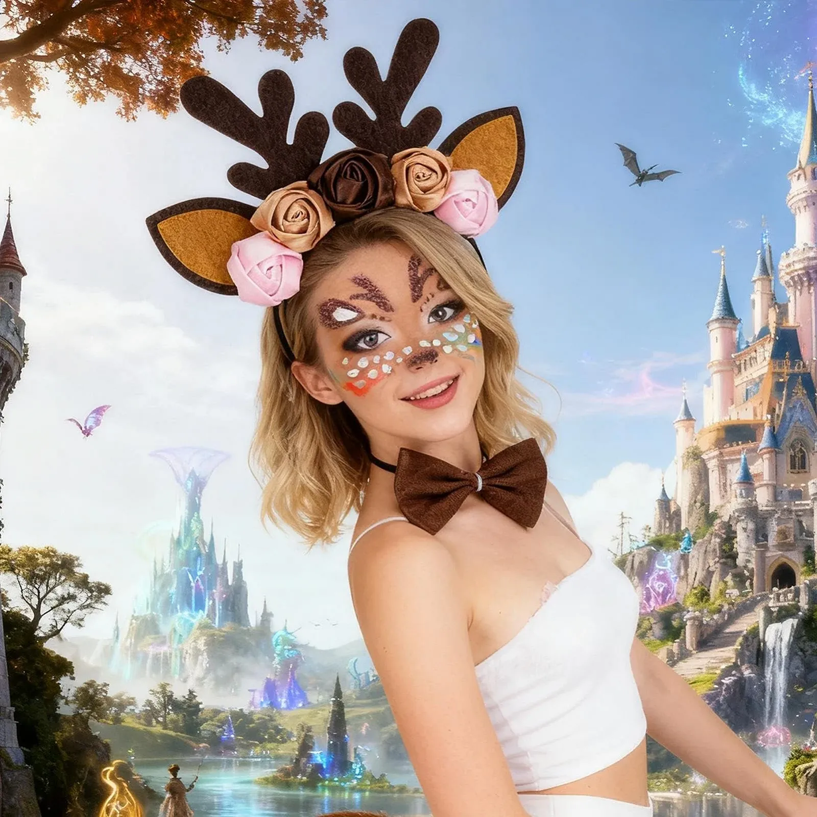 Обруч для волосся Різдвяні Оленячі роги, фото №3 Обруч для волосся Різдвяні Оленячі роги, фото №3