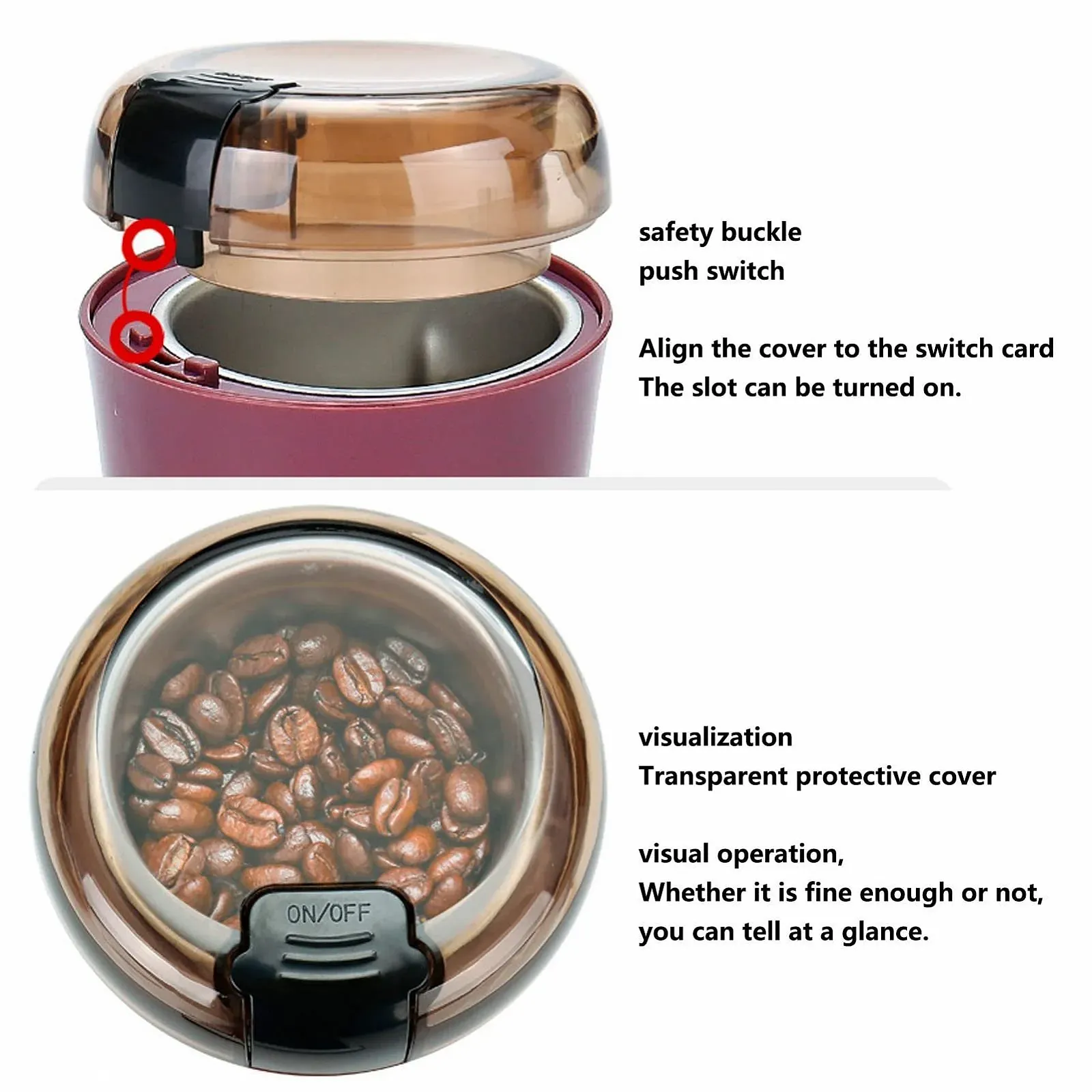 Электрическая кофемолка, портативная мельница для зерна, нержавеющая сталь, быстрый помол, фото №7 Электрическая кофемолка, портативная мельница для зерна, нержавеющая сталь, быстрый помол, фото №7