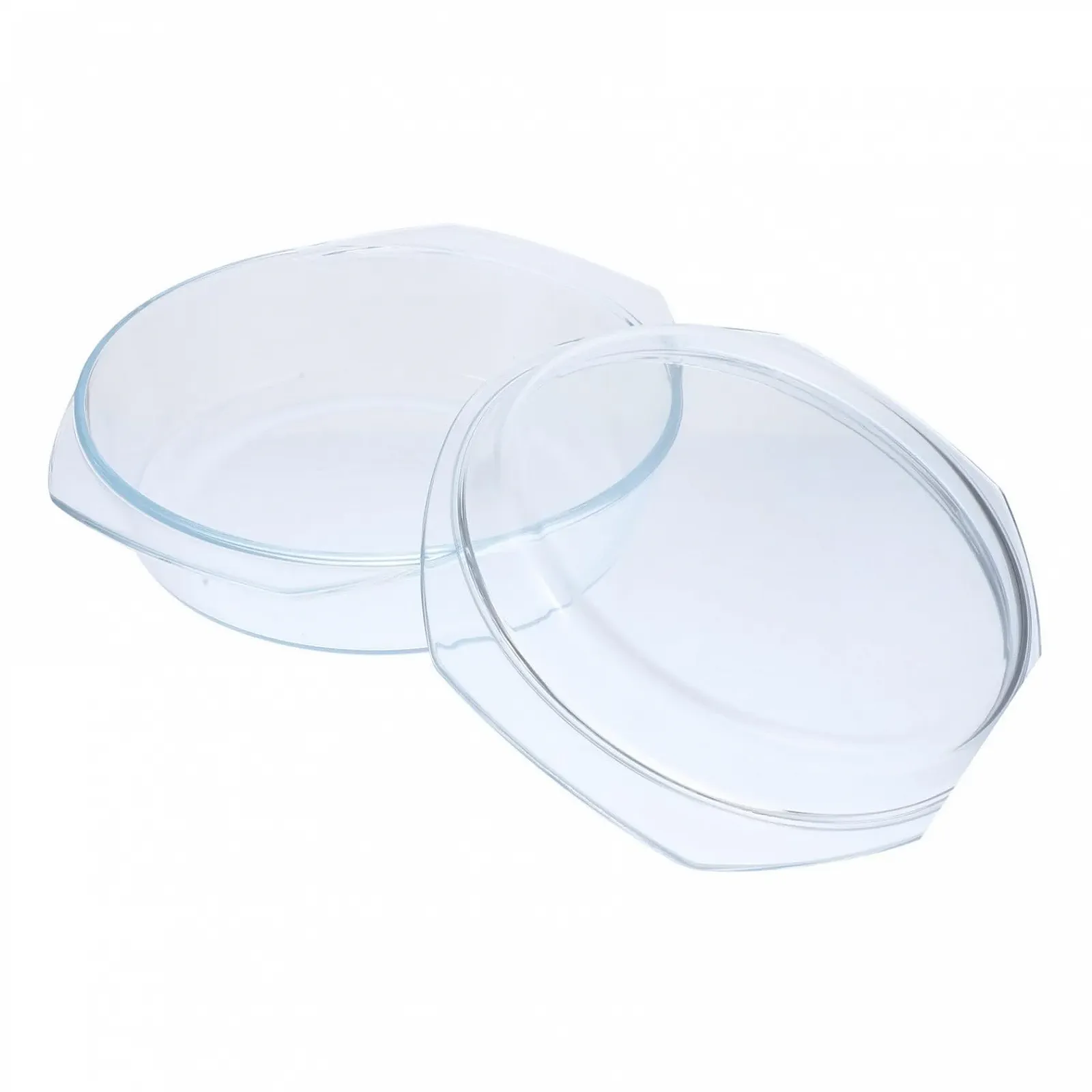 Форма для запекания Стеклянная С крышкой и ручками термостойкая Прозрачная, фото №1