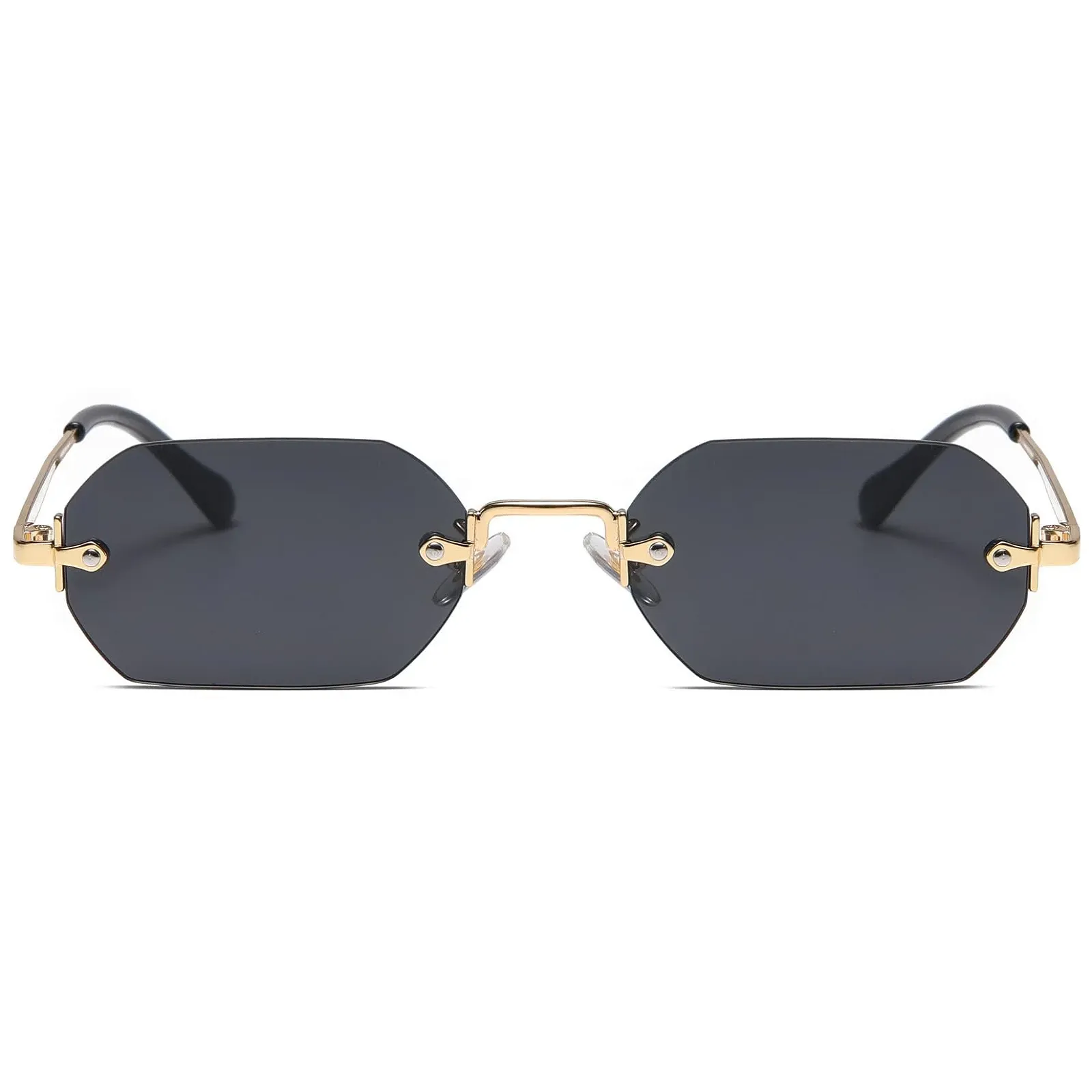 Сонцезахисні окуляри Прямокутні Без оправи RUNHUIS Ретро для Жінок, фото №2 Сонцезахисні окуляри Прямокутні Без оправи RUNHUIS Ретро для Жінок, фото №2