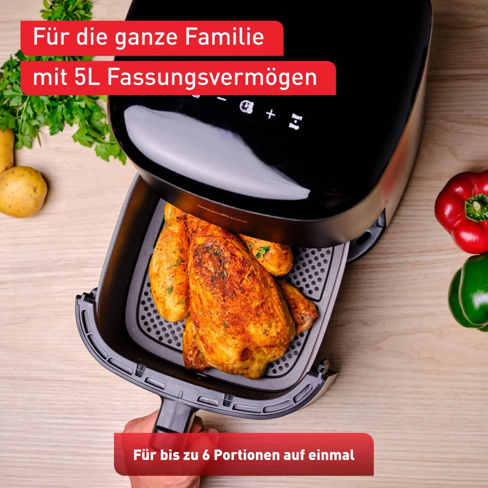 Мультипечь Tefal Easy Fry Max EY2458 5 л Черная, фото №3 Мультипечь Tefal Easy Fry Max EY2458 5 л Черная, фото №3