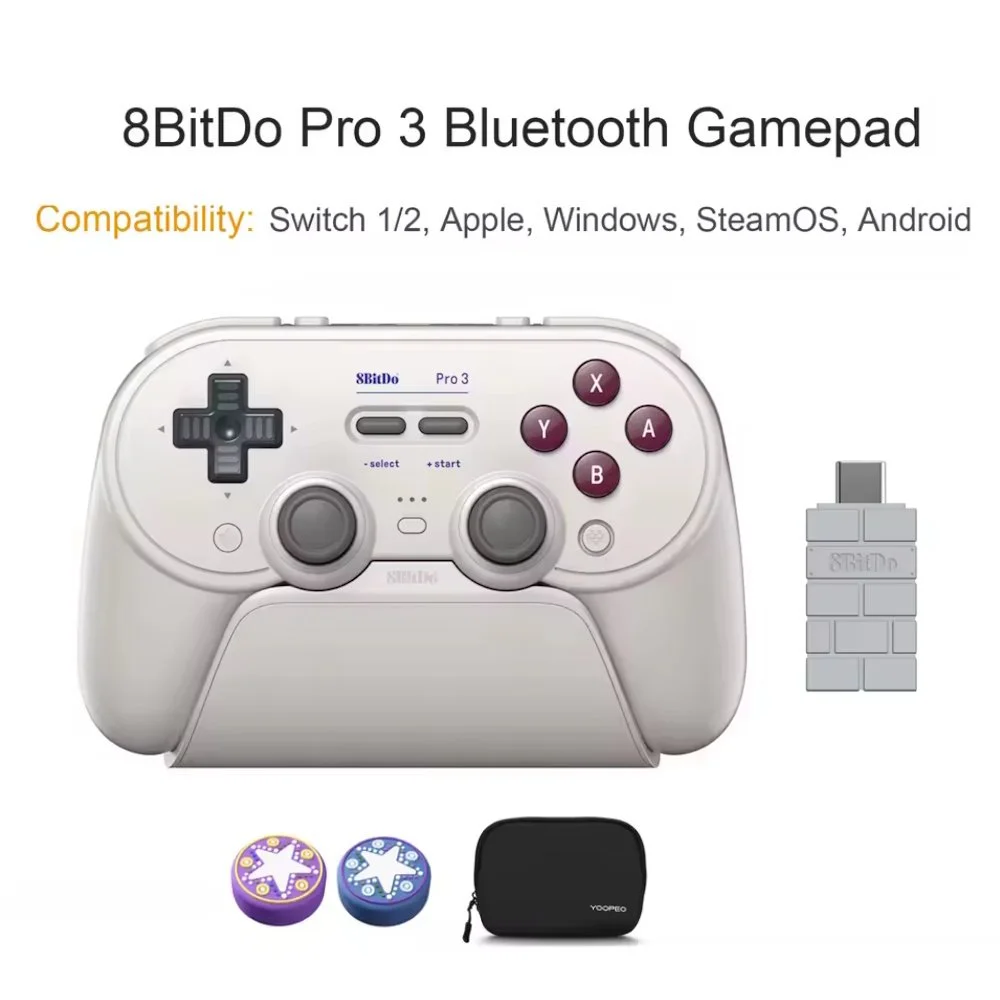 Геймпад 8Bitdo Pro 3 Classic Windows/Android/Switch 2/macOS TMR + Док-станция, фото №3