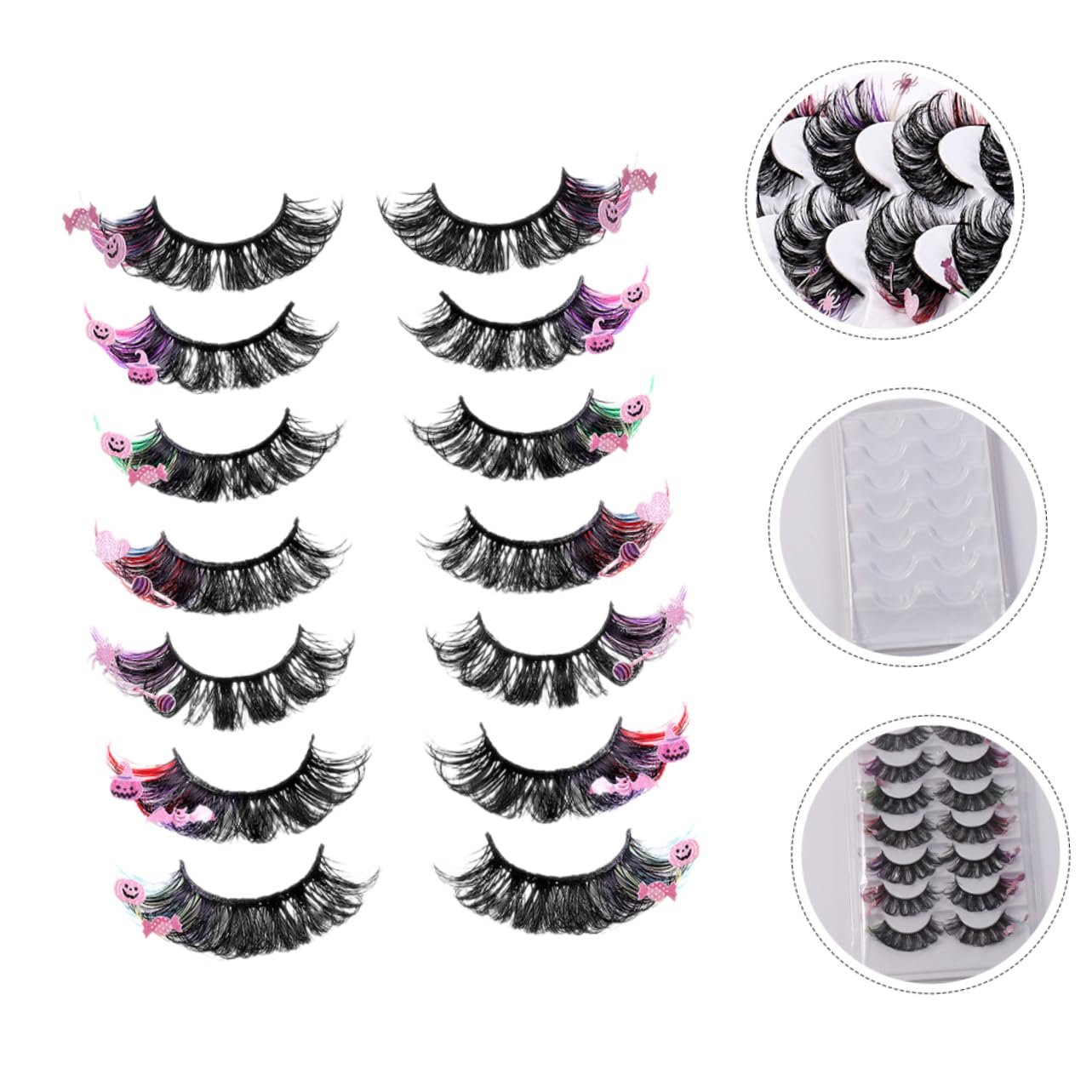 Накладні вії Ipetboom кольорові, 7 пар, штучне волокно, для косплею, подовжуючі, для макіяжу, фото №2 Накладні вії Ipetboom кольорові, 7 пар, штучне волокно, для косплею, подовжуючі, для макіяжу, фото №2