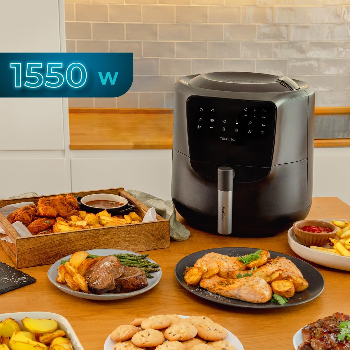 Мультипечь Cecotec Cecofry Rain M 5.5 л 1550 Вт Распылитель Сенсорное управление 8 меню, фото №8 Мультипечь Cecotec Cecofry Rain M 5.5 л 1550 Вт Распылитель Сенсорное управление 8 меню, фото №8