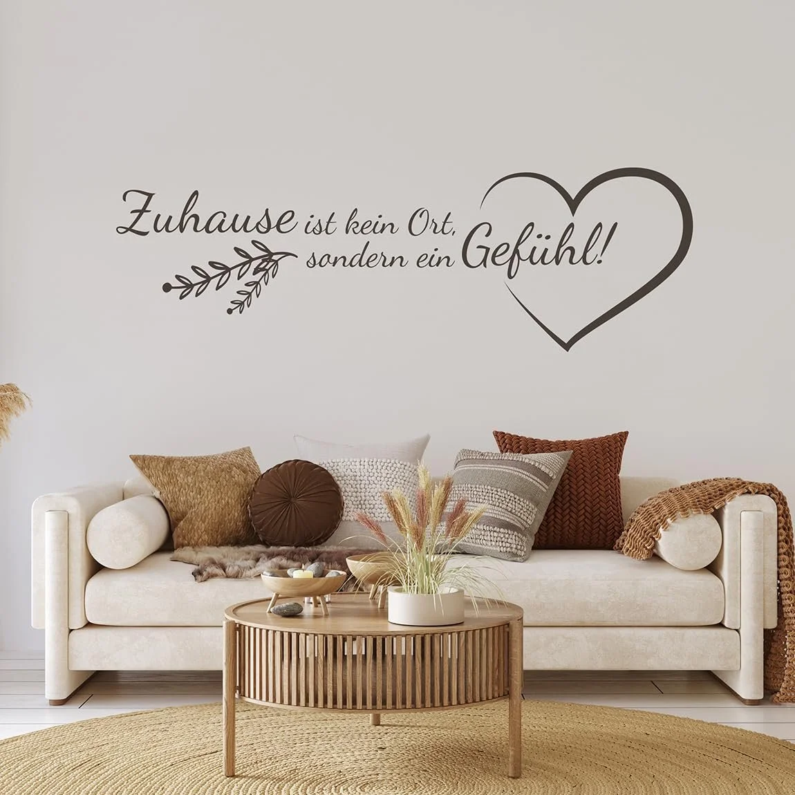 Наклейка на стіну tjapalo a33 Home is Not a Place but a Feeling темно-сіра 140 x 49 см, фото №4