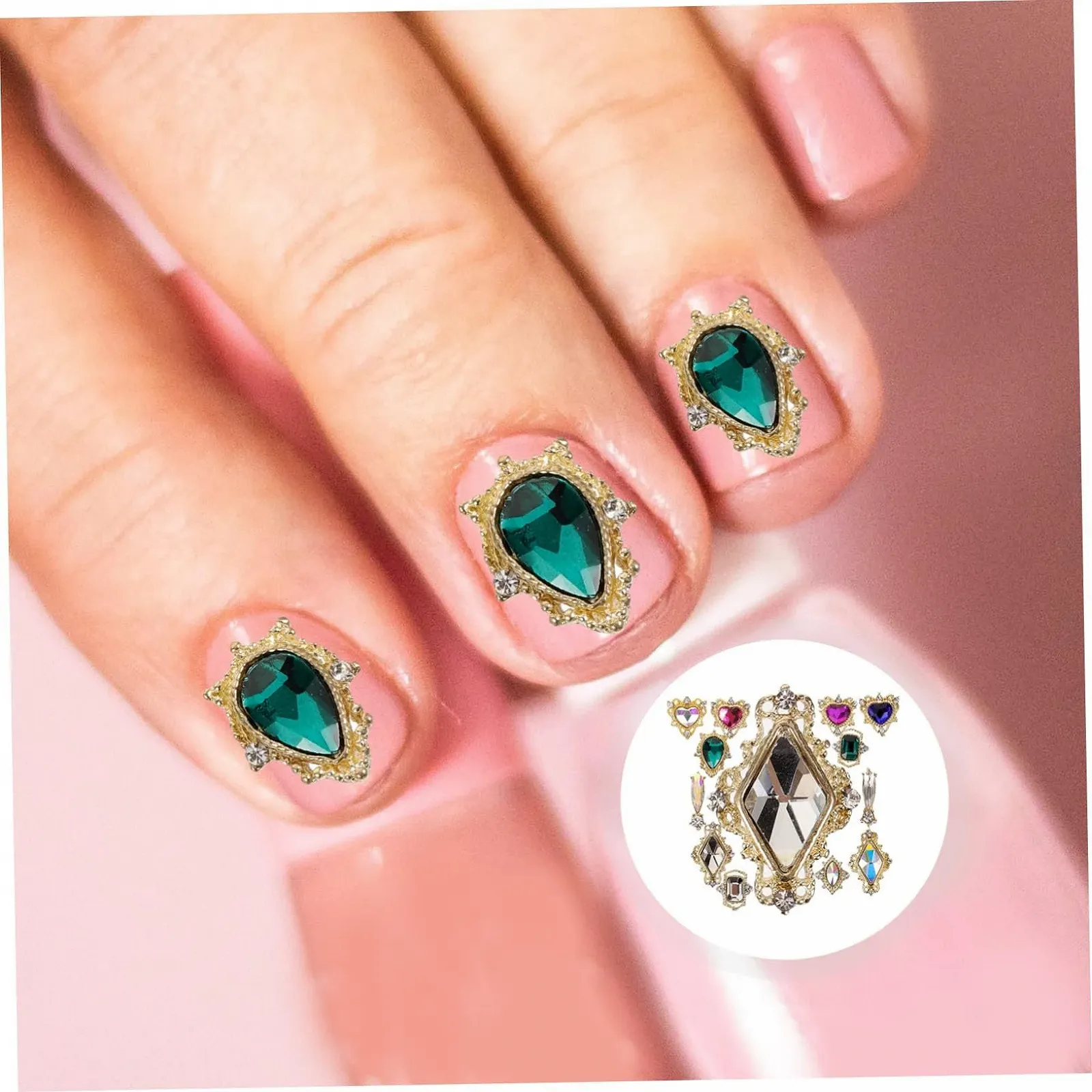 Набір прикрас для нігтів з повним діамантом Beavorty, 3D, фото №8