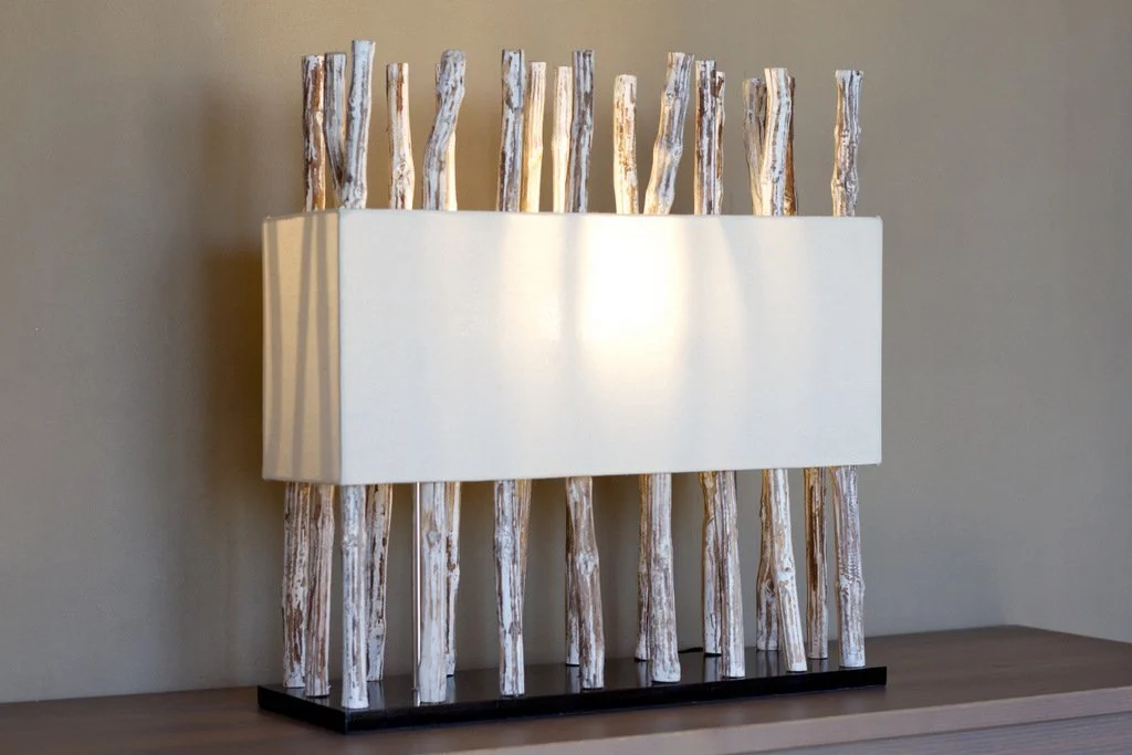 Настільна лампа Tabanan Driftwood Бавовна ручної роботи, фото №9