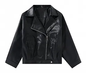 Шкіряна куртка NEAWEALY для дівчаток, дитяча куртка зі штучної шкіри - Фото 1