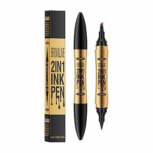 Карандаш для бровей 2-в-1 3D Микроблейдинг 4 Вилки с Подводкой Многофункциональный Двойной Коричневый - Фото 1