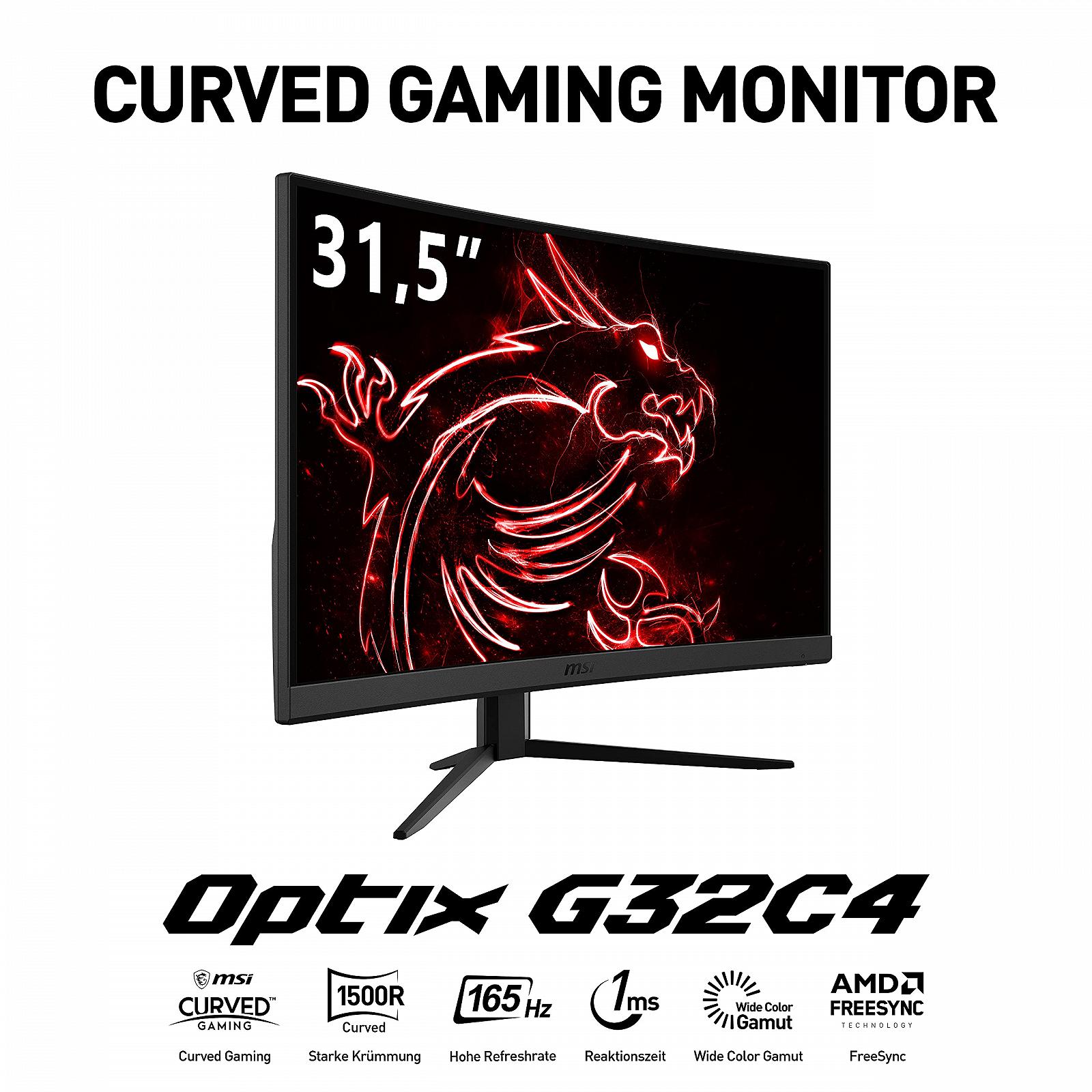 Монітор MSI Optix G32C4 32" FHD 165Hz VA FreeSync HDMI DP чорний версія DE, фото №7
