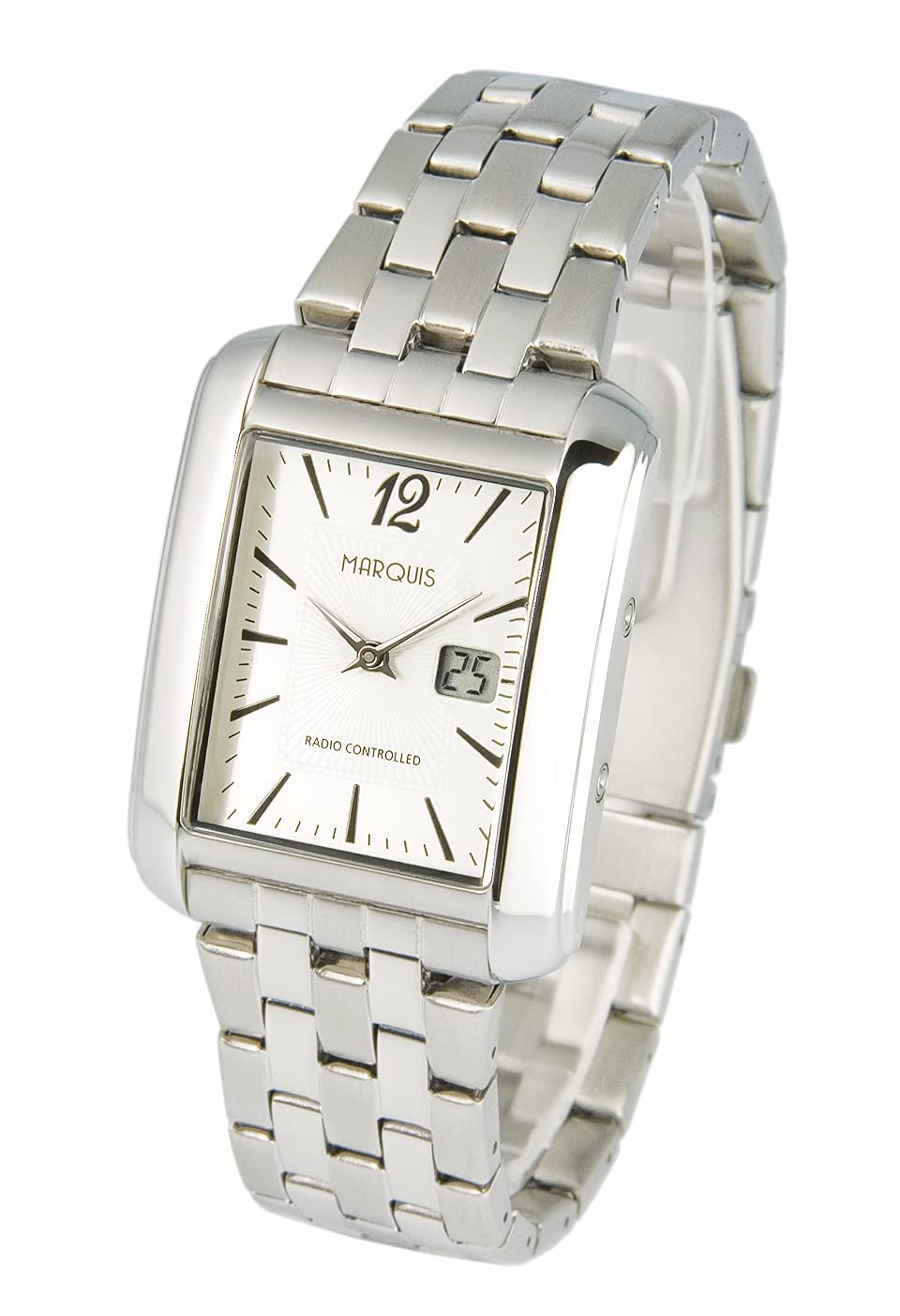 Радіокерований годинник Жіночий MARQUIS 964.4112, корпус і браслет з нержавіючої сталі, німецький радіокерований механізм, браслет, фото №1