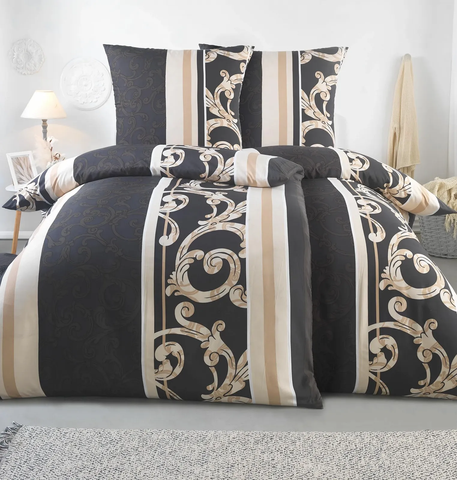 Постільна білизна MALIKA 135 x 200 см 4 предмети мікрофібра Oeko-Tex, фото №1