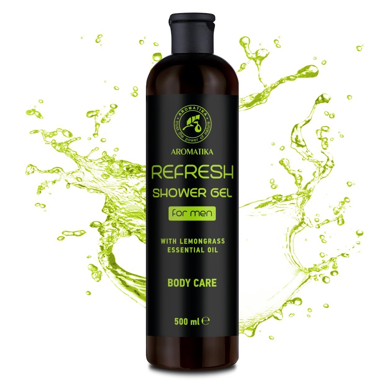Гель для душа Refreshing с эфирным маслом лемонграсса мужской 500 мл, фото №2
