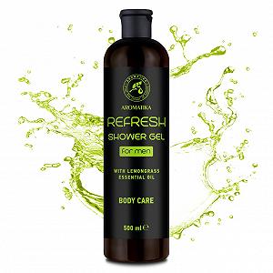 Гель для душа Refreshing с эфирным маслом лемонграсса мужской 500 мл synthetic.ua - Фото 1