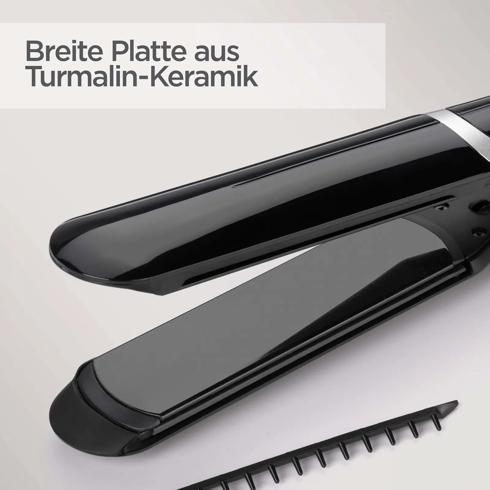 Выпрямитель для волос BaByliss Sleek Control Wide ST397E Ионизация Турмалиновое керамическое покрытие Съемный гребень, фото №4 Выпрямитель для волос BaByliss Sleek Control Wide ST397E Ионизация Турмалиновое керамическое покрытие Съемный гребень, фото №4