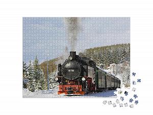 Пазл puzzleYOU Puzzle Collection Erzgebirge "Паровоз железной дороги Фихтельберг недалеко от Обервизенталя, Германия" 1000 элементов synthetic.ua - Фото 1