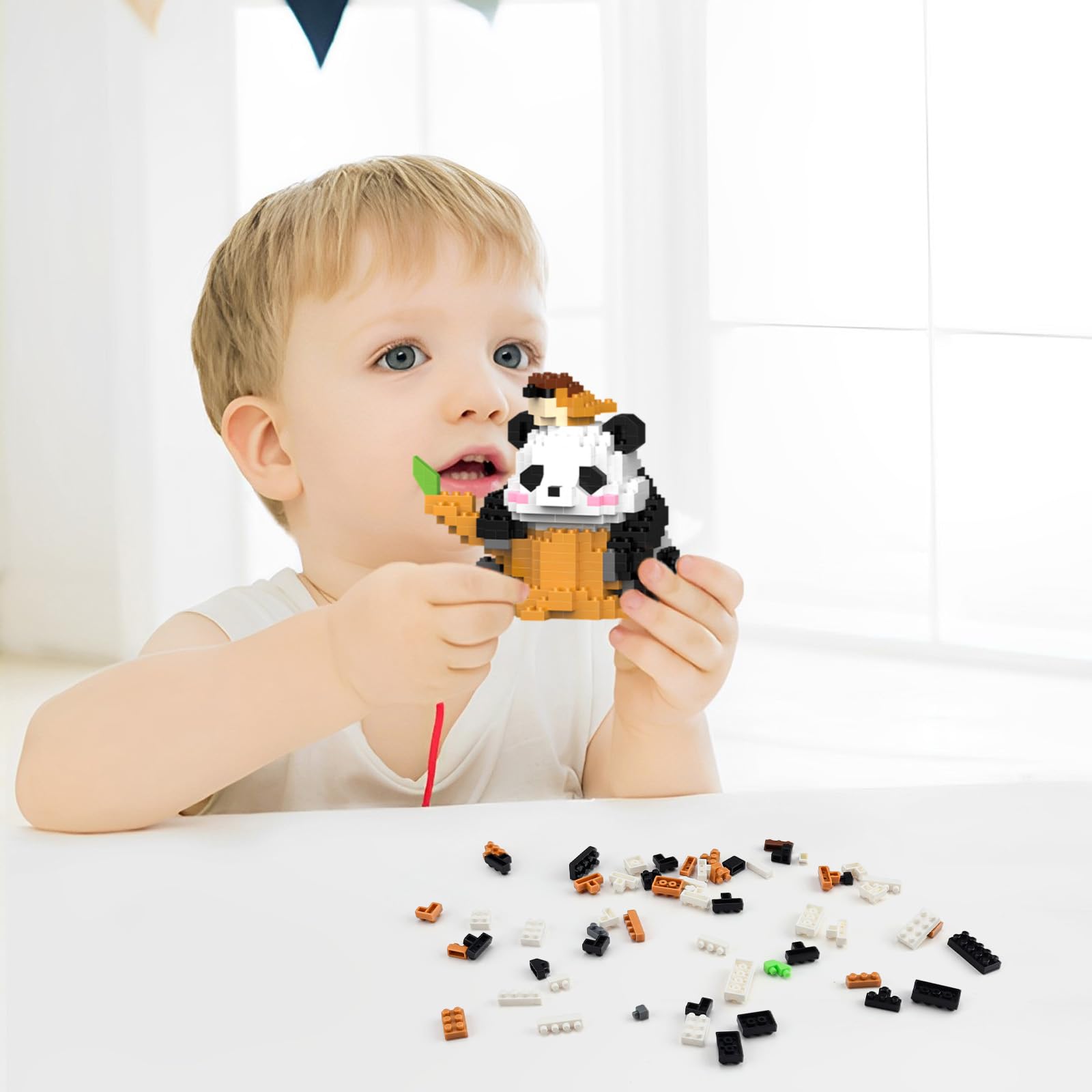 Набор AMONENZ 430 деталей Panda Mini Блоки Животные, фото №7
