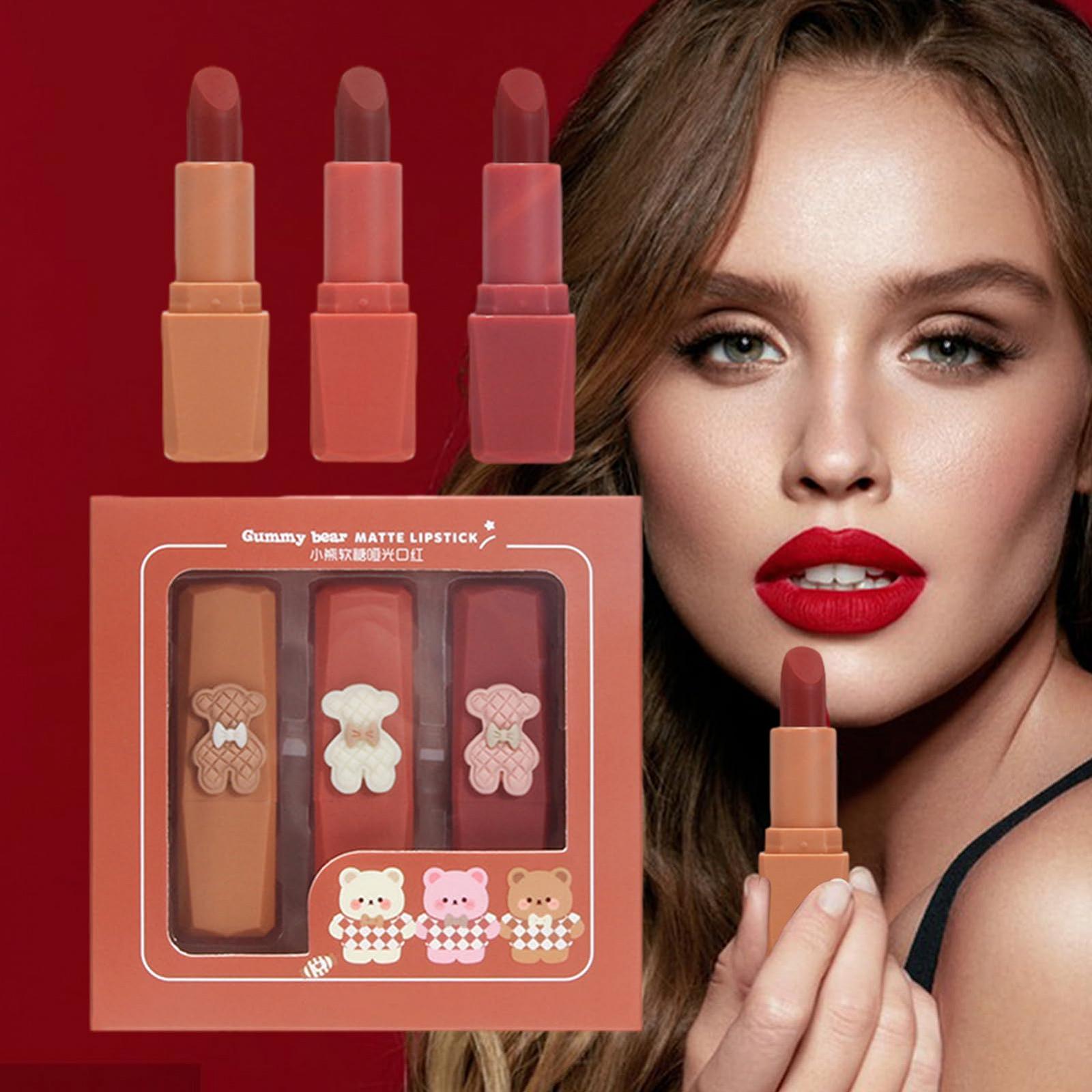 Блеск для губ Yusheng нелипкий в милом дизайне мишки 3 шт., фото №2 Блеск для губ Yusheng нелипкий в милом дизайне мишки 3 шт., фото №2