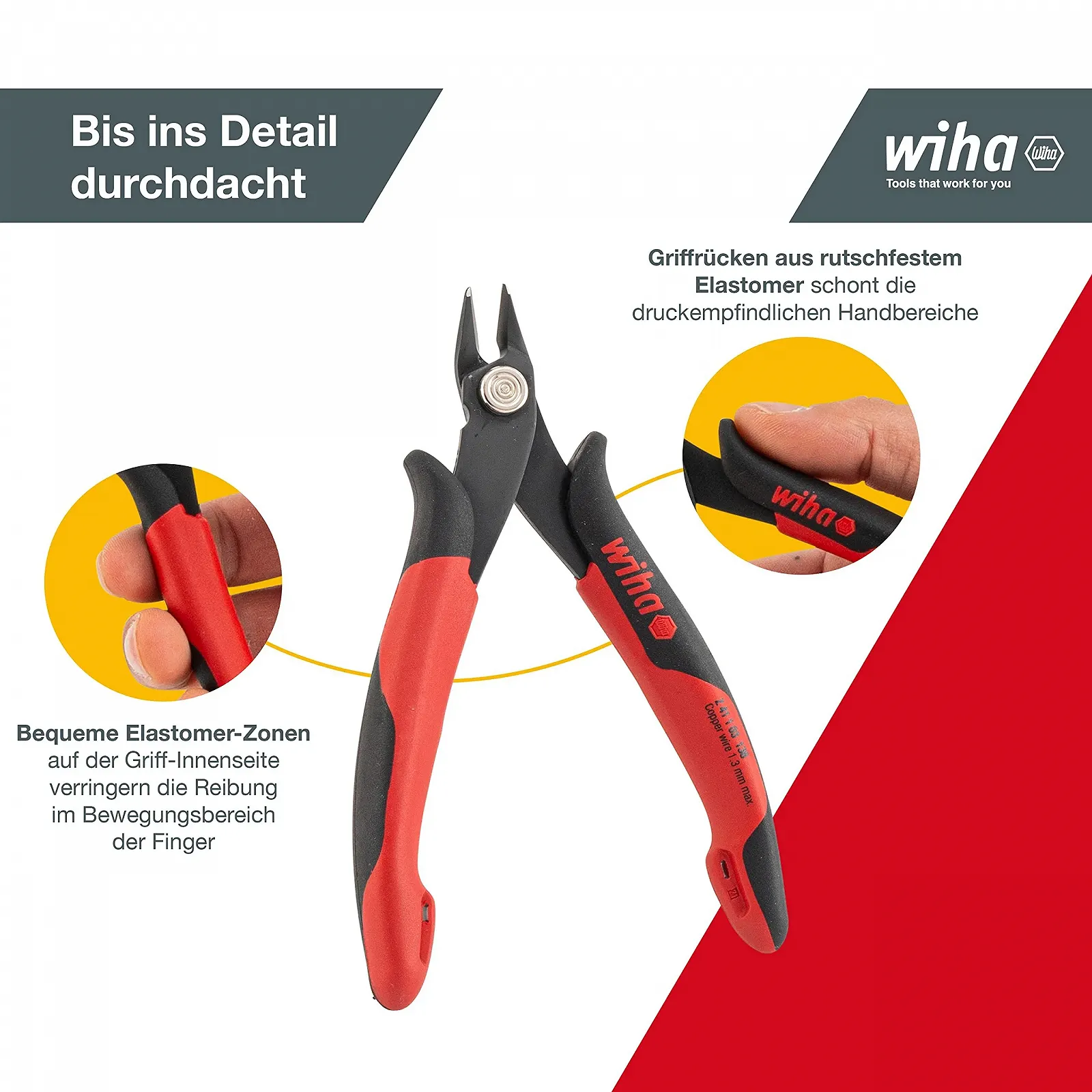 Бокорезы Wiha Electronic 26818 138 мм, фото №4 Бокорезы Wiha Electronic 26818 138 мм, фото №4