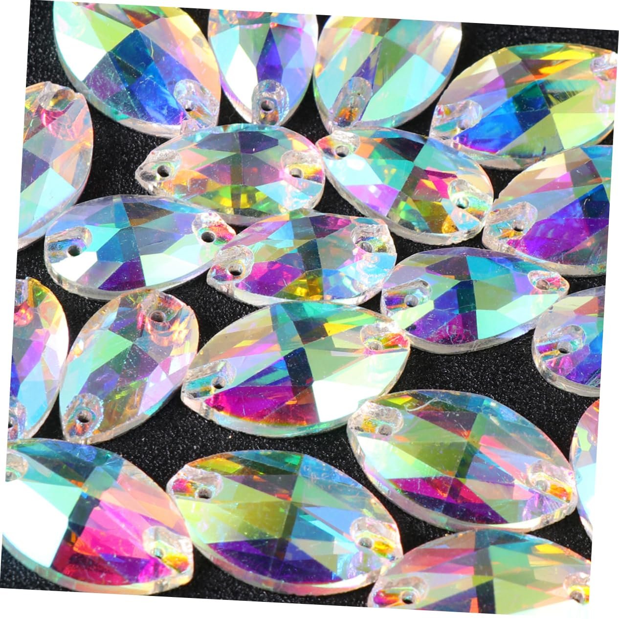 Стразы Ab Glas Operitacx 200 шт. Разные формы, блестящие цвета, фото №7