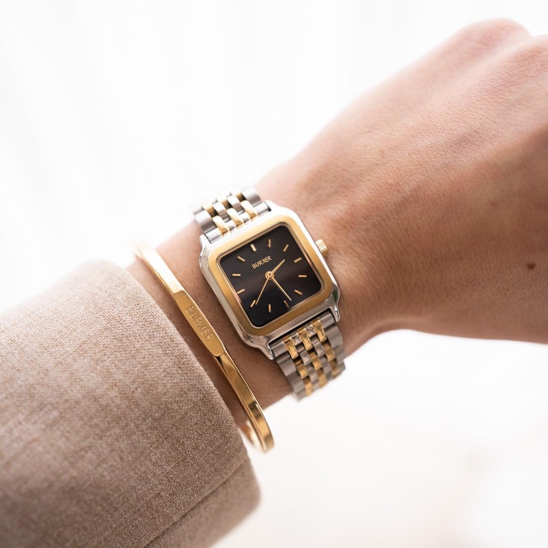 Женские часы BURKER Macy Квадратные женские часы Браслет-звеньевой Нержавеющая сталь Аналоговый Кварц 3 ATM Водонепроницаемый 26 мм Черный Золотой Серебряный, фото №4 Женские часы BURKER Macy Квадратные женские часы Браслет-звеньевой Нержавеющая сталь Аналоговый Кварц 3 ATM Водонепроницаемый 26 мм Черный Золотой Серебряный, фото №4