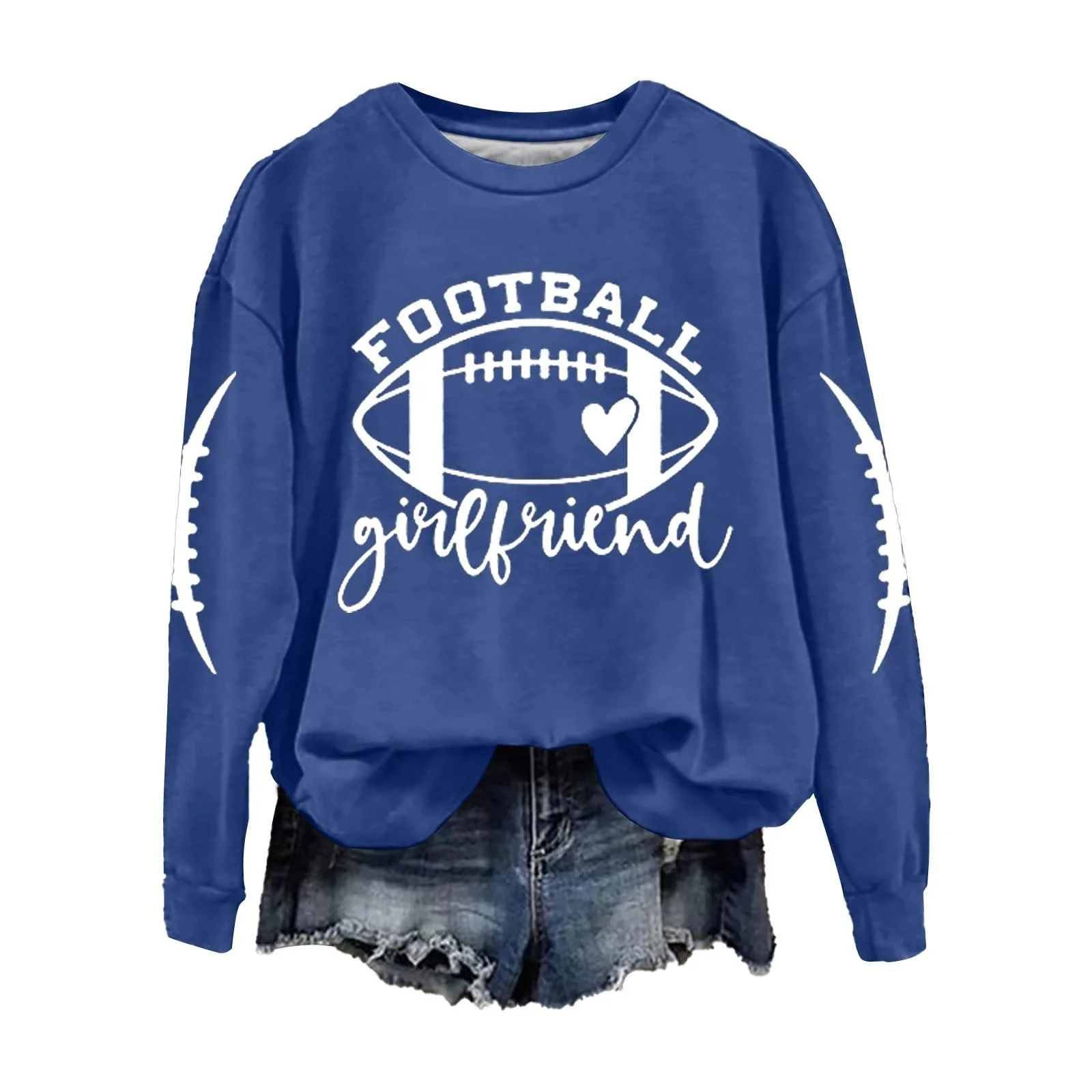 Жіночий Світшот Generisch Oversized Вільний V-подібний виріз для Хелловіну, фото №1