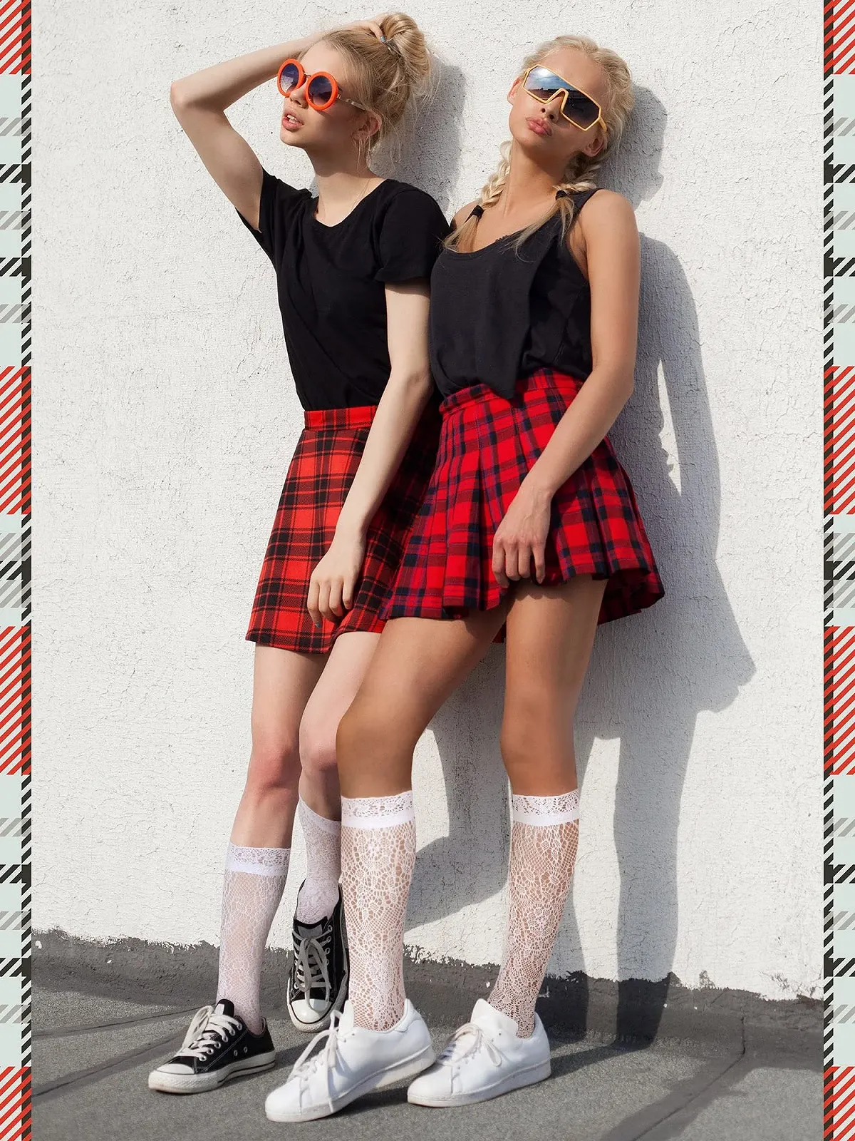 Женские сетчатые носки до колен Geyoga, 2 пары, кружевные чулки, фото №7