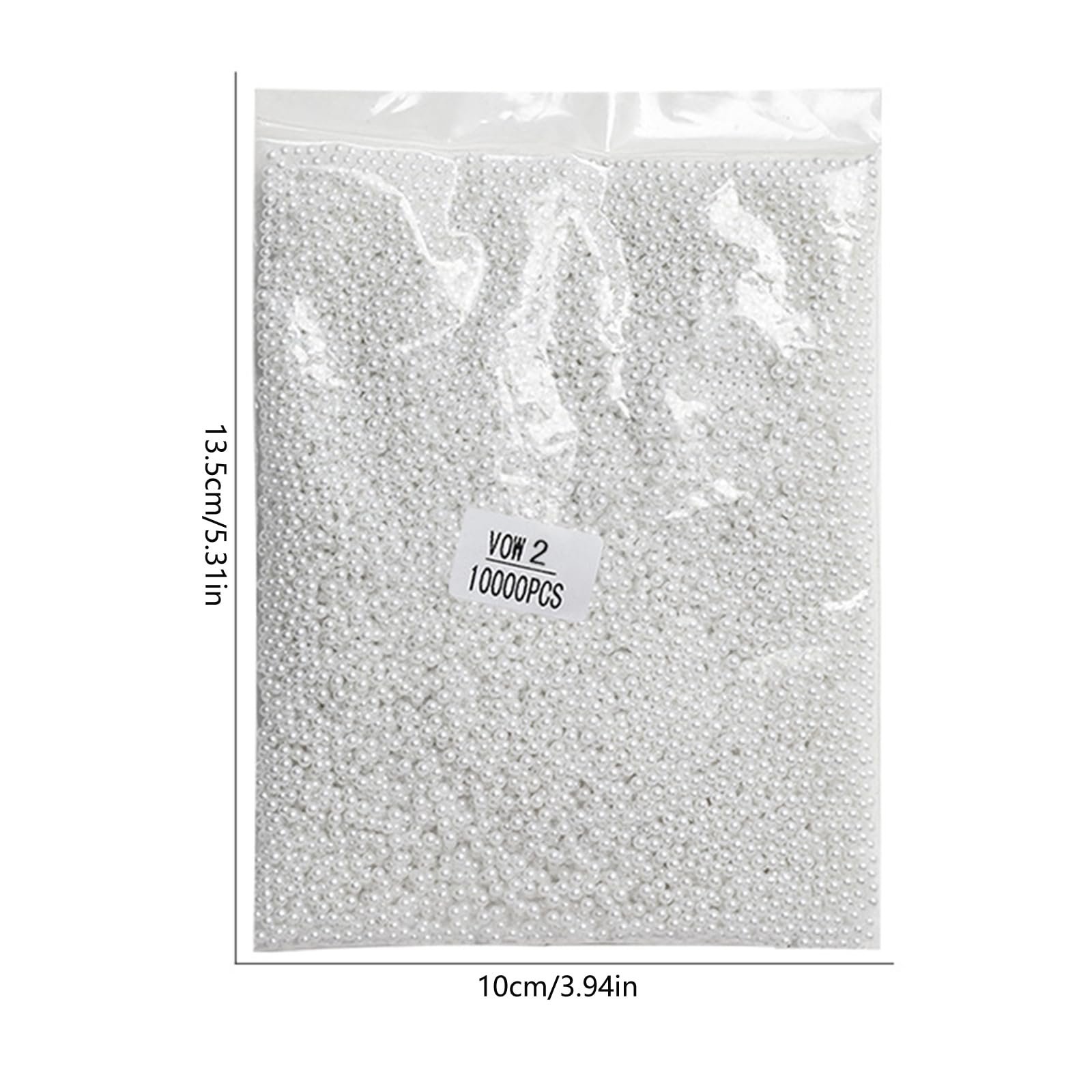 Перлини 3D напівкруглі для дизайну нігтів 10 000 штук, фото №4