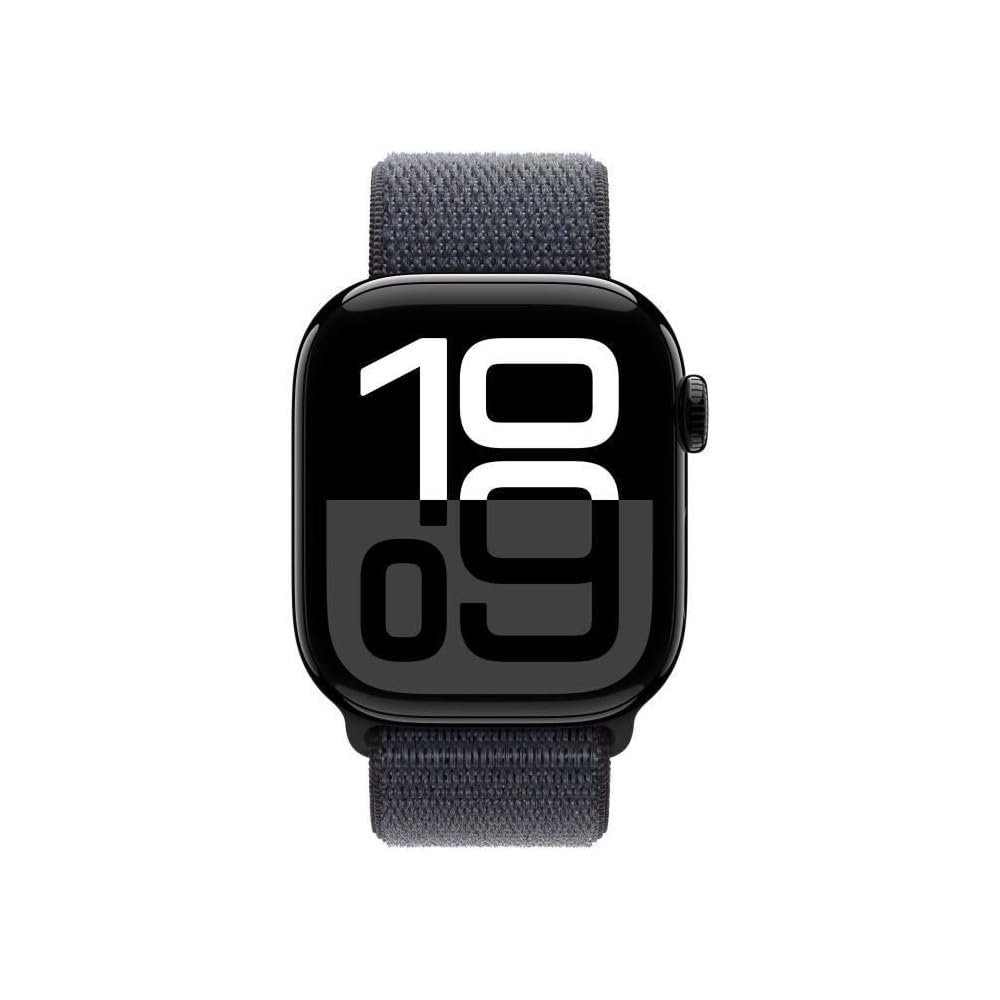 Смарт-годинник Apple Series 10 (GPS 42 мм) Алюмінієвий корпус Diamond Black, спортивний браслет Ink (One Size), фото №2