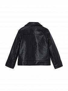 Куртка Biker Vertbaudet для девочки из искусственной кожи с переработанным полиэстером. synthetic.ua - Фото 1