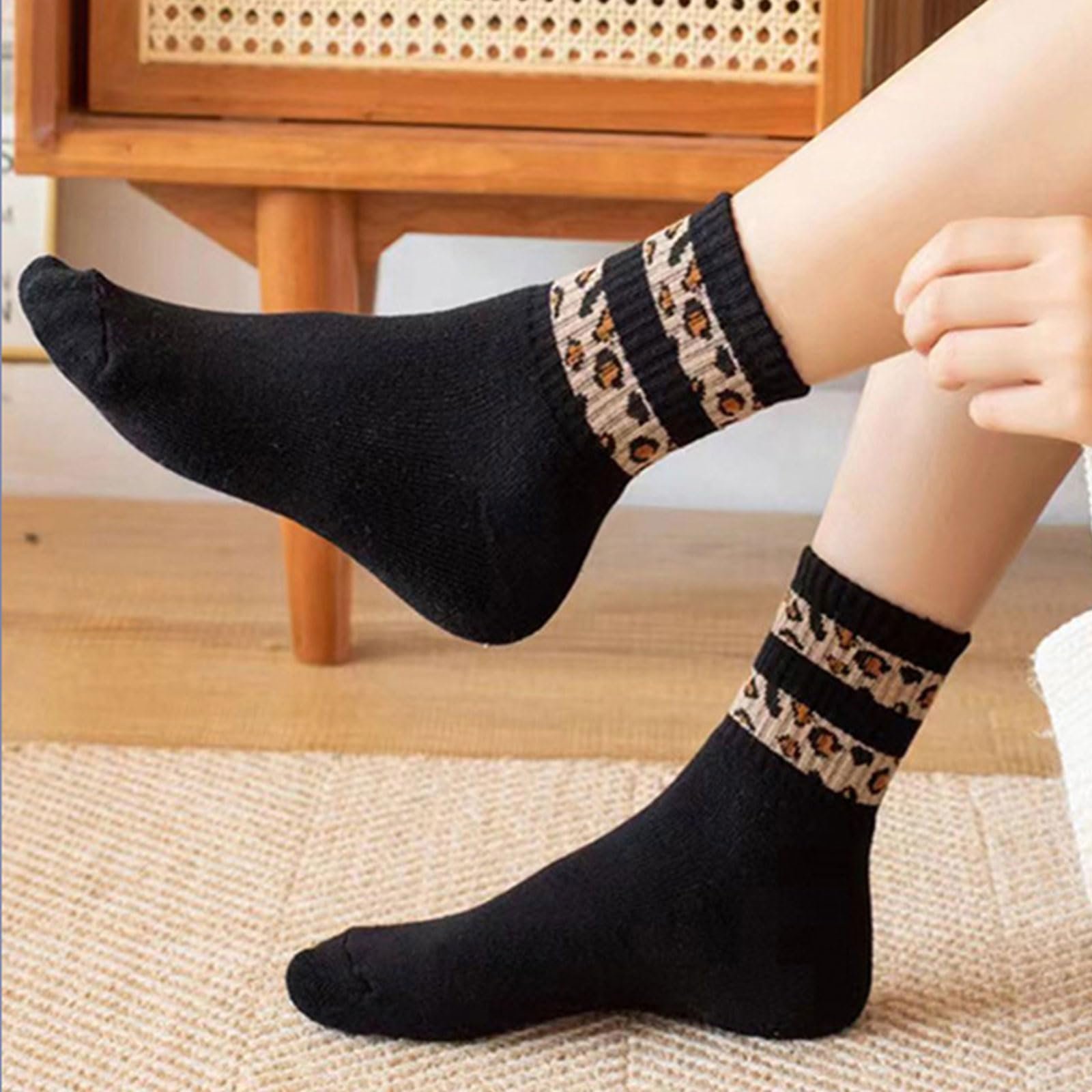 Носки Ankle Женские 6 пар с леопардовым принтом Спортивные носки, фото №5