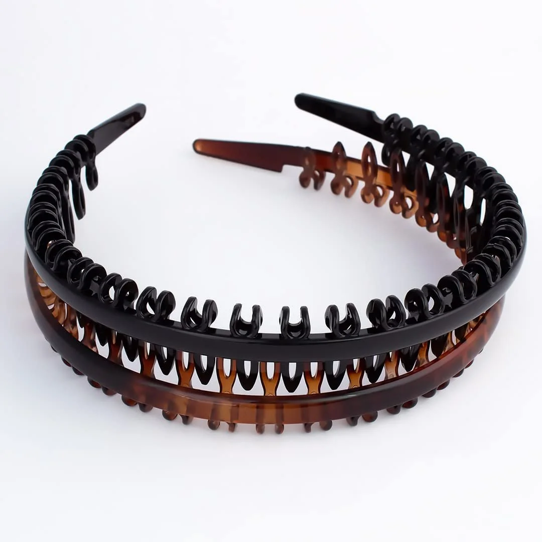 Обруч для волосся K16-001 з гребінцем 2.5 см Чорний, фото №7