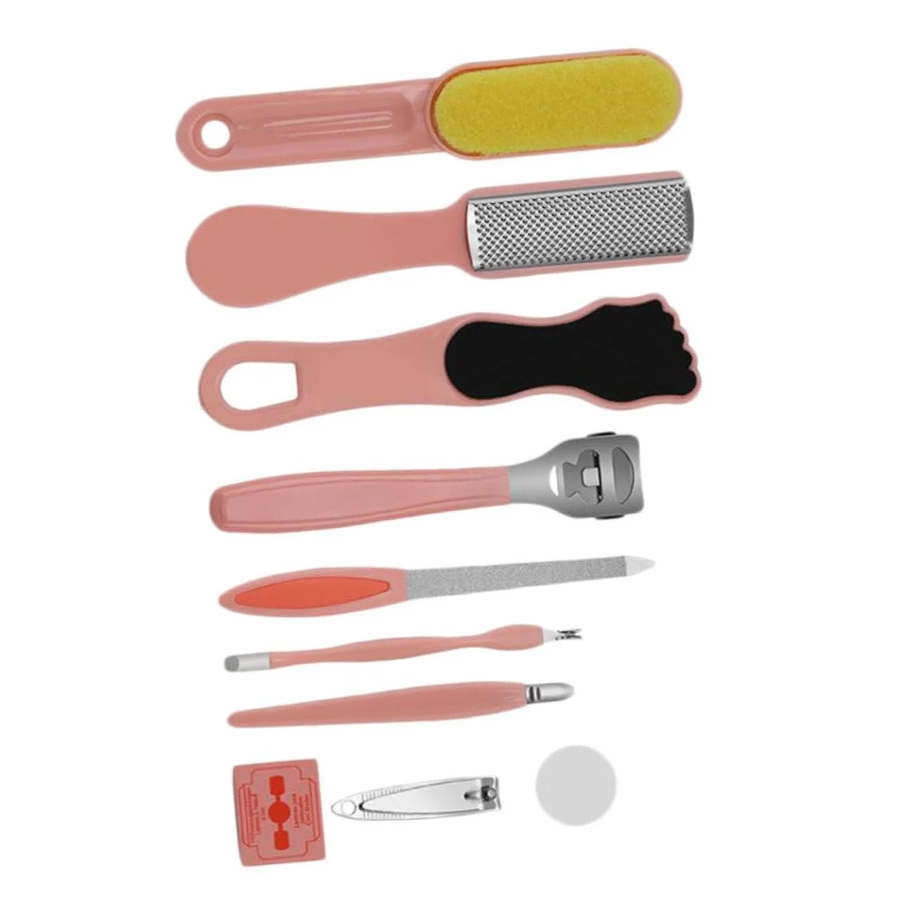 Набор инструментов для педикюра WRITWAA 10 штук, розовый, фото №1 Набор инструментов для педикюра WRITWAA 10 штук, розовый, фото №1