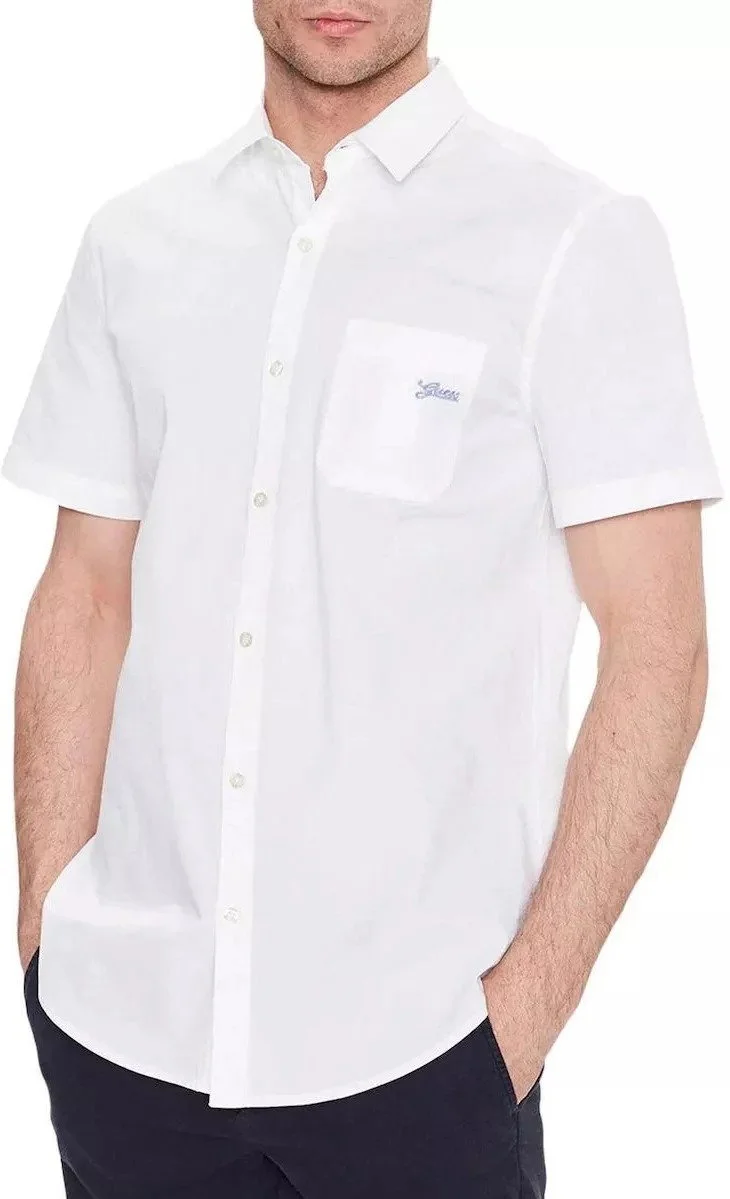 Мужская рубашка GUESS M3GH64W8BX1 White - L, фото №1